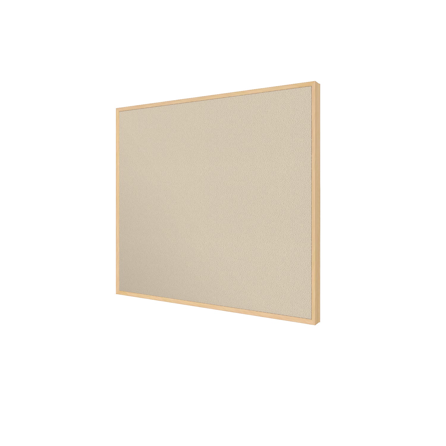 Ghent Fabric Bulletin Board w/ Modern Maple Impression Frame, 3'H x 4'W, Beige_0