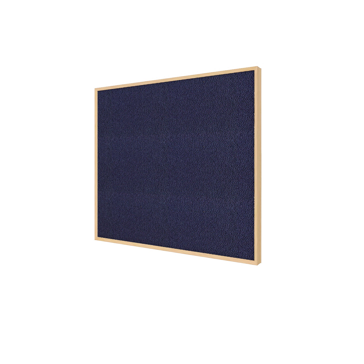 Ghent Fabric Bulletin Board w/ Modern Maple Impression Frame, 3'H x 4'W, Blue_0