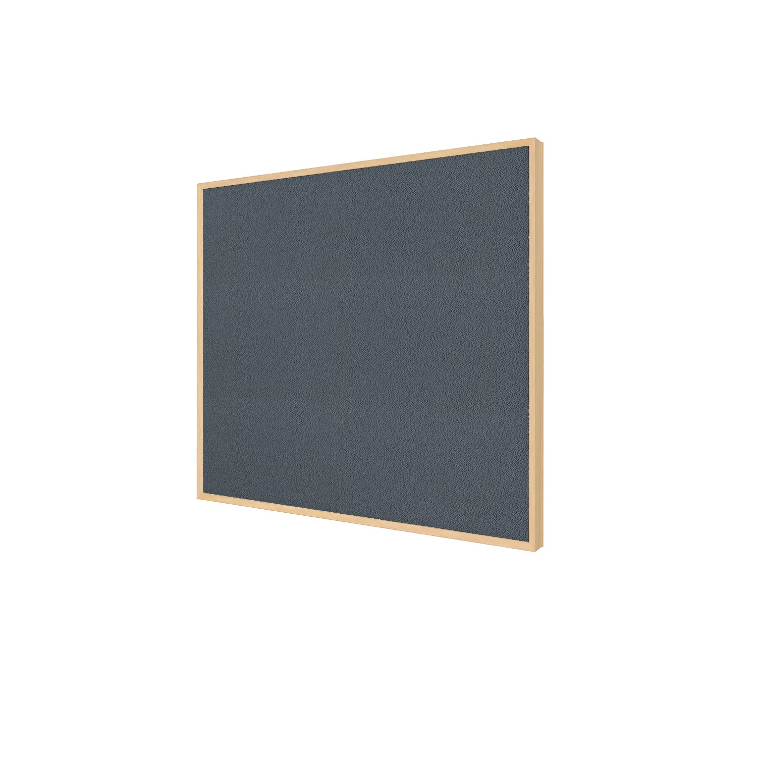 Ghent Fabric Bulletin Board w/ Modern Maple Impression Frame, 3'H x 4'W, Gray_0