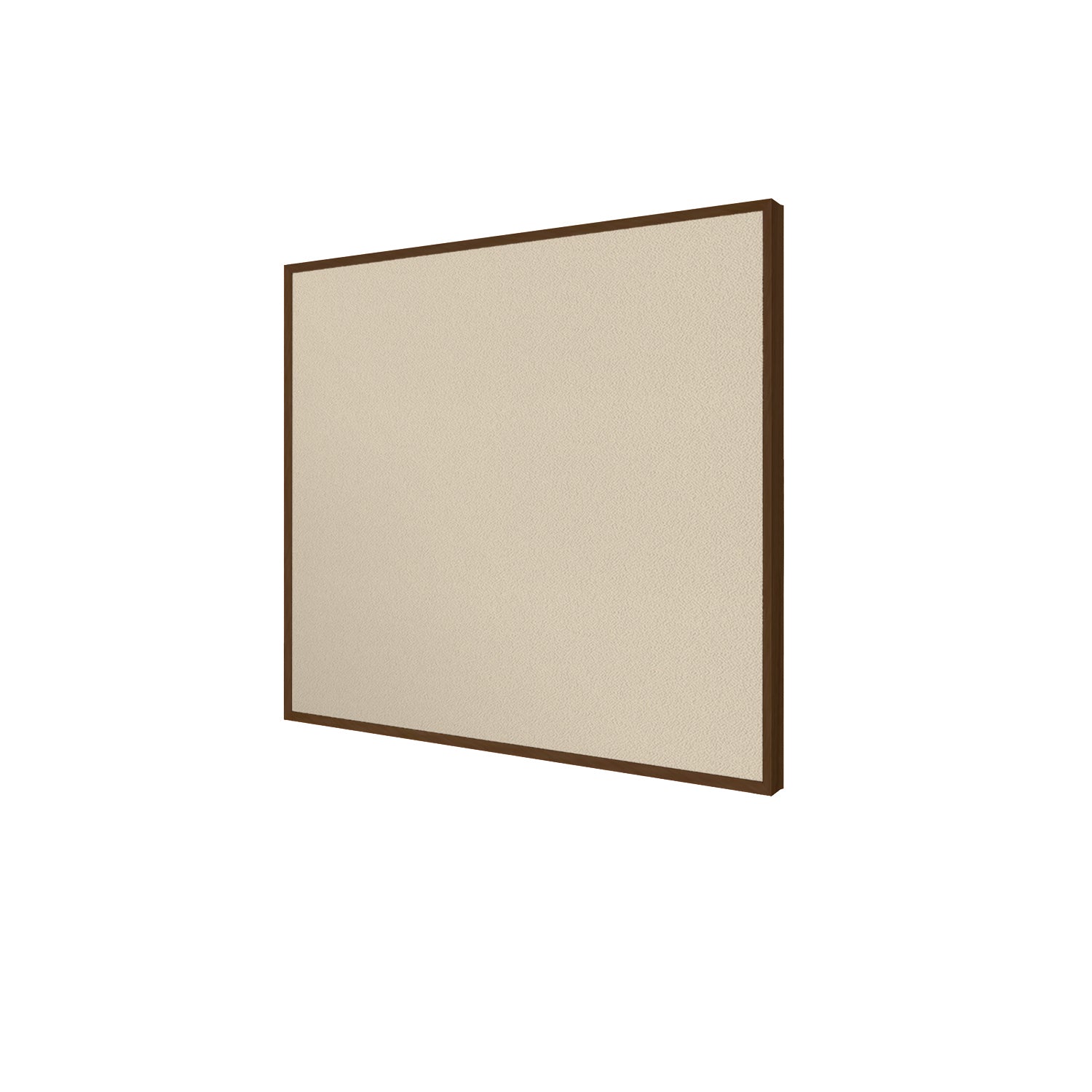 Ghent Fabric Bulletin Board w/ Modern Walnut Impression Frame, 3'H x 4'W, Beige_0