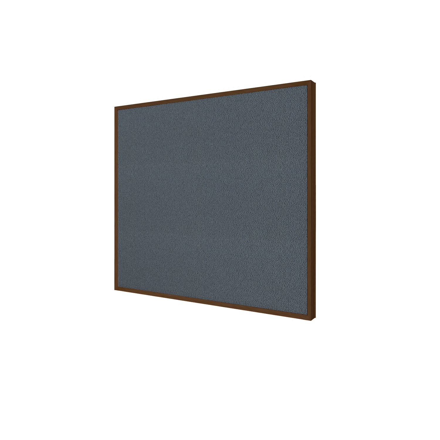 Ghent Fabric Bulletin Board w/ Modern Walnut Impression Frame, 3'H x 4'W, Gray_0