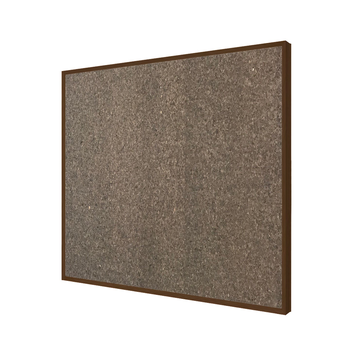 Ghent Chocolate Cork Bulletin Board w/ Modern Walnut Impression Frame, 3'H x 4'W_0