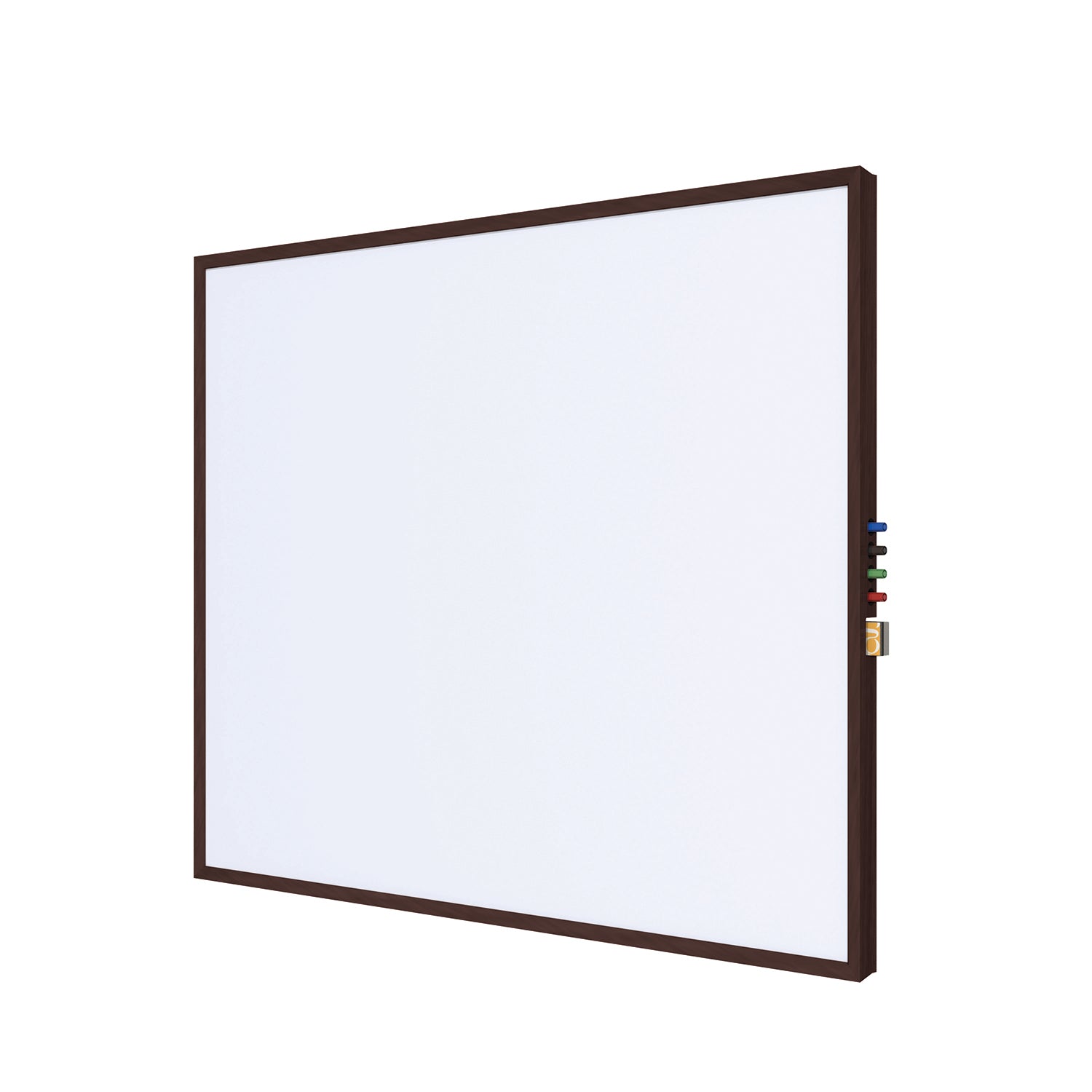 Ghent Porcelain Whiteboard, Magnetic w/ Modern Cherry Impression Frame, 3'H x 4'W_0