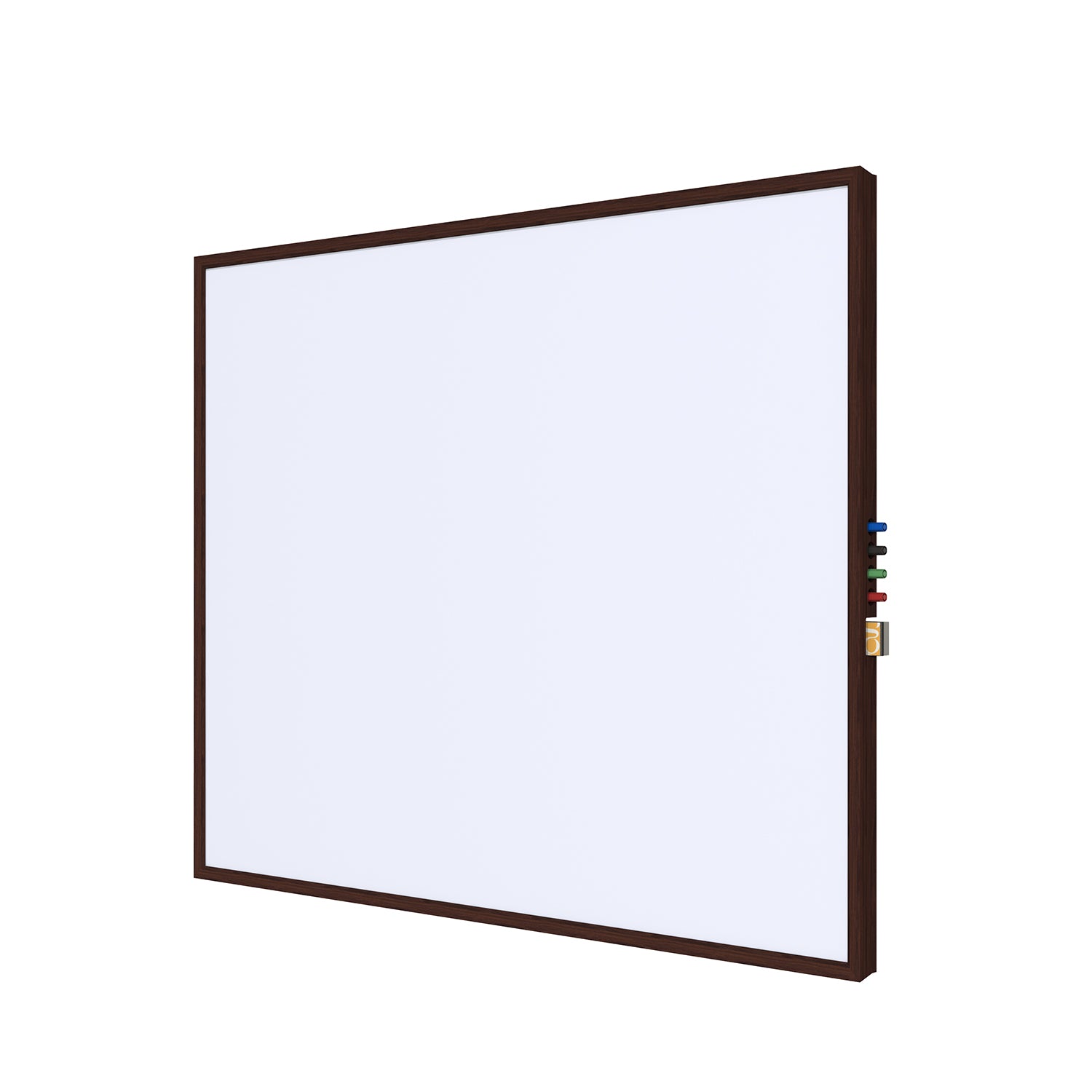 Ghent Porcelain Whiteboard, Magnetic w/ Modern Espresso Impression Frame, 3'H x 4'W_0