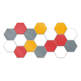 Ghent Hex LINK Powder-Coated Steel Whiteboard, Magnetic, Marigold, 18" x 21_2