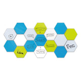 Ghent Hex LINK Powder-Coated Steel Whiteboard, Magnetic, Soft Blue, 18" x 21_2
