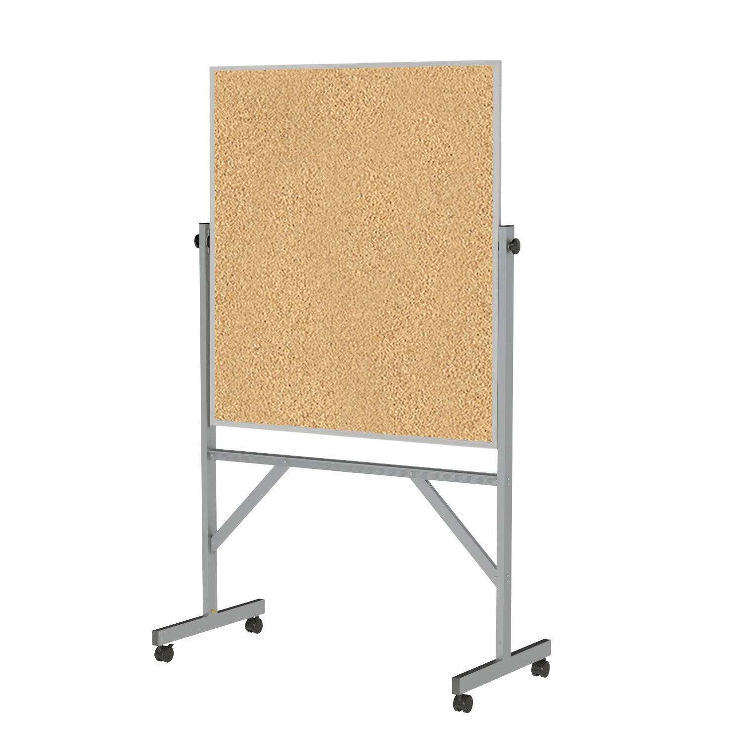 Ghent Reversible Cork Bulletin Board w/ Aluminum Frame, 4'H x 3'W_0