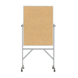Ghent Reversible Cork Bulletin Board w/ Aluminum Frame, 4'H x 3'W_1