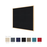 Ghent Fabric Bulletin Board w/ Modern Maple Impression Frame, 4'H x 8'W, Red_0
