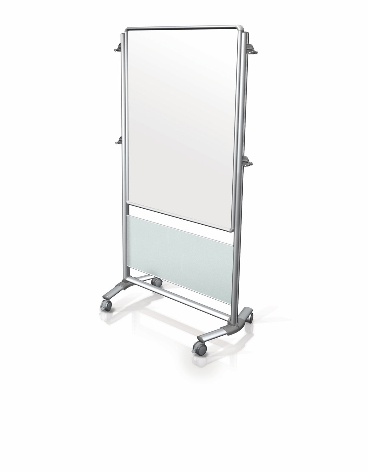 Ghent Nexus Easel, Mobile 2-Sided Porcelain Whiteboard, Magnetic, 46"H x 34"W_0