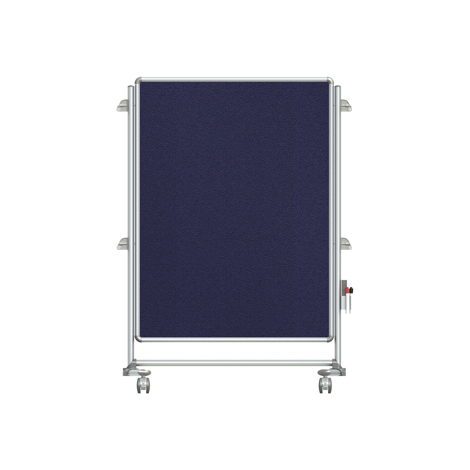 Ghent Nexus Jr. Partition, Mobile 2-Sided Fabric Bulletin Board, 46"H x 34"W, Blue_0