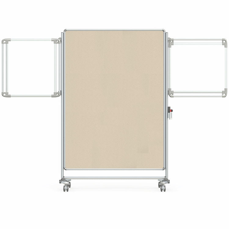 Ghent Nexus Partition, Mobile 2-Sided Fabric Bulletin Board, 65"H x 46"W, Beige_0