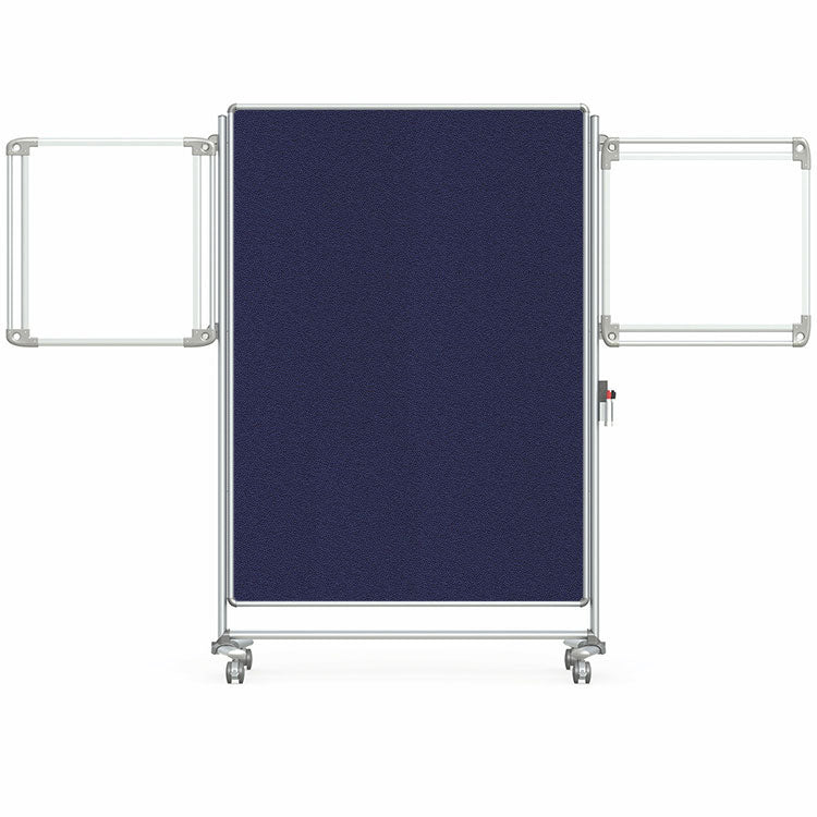 Ghent Nexus Partition, Mobile 2-Sided Fabric Bulletin Board, 65"H x 46"W, Blue_0