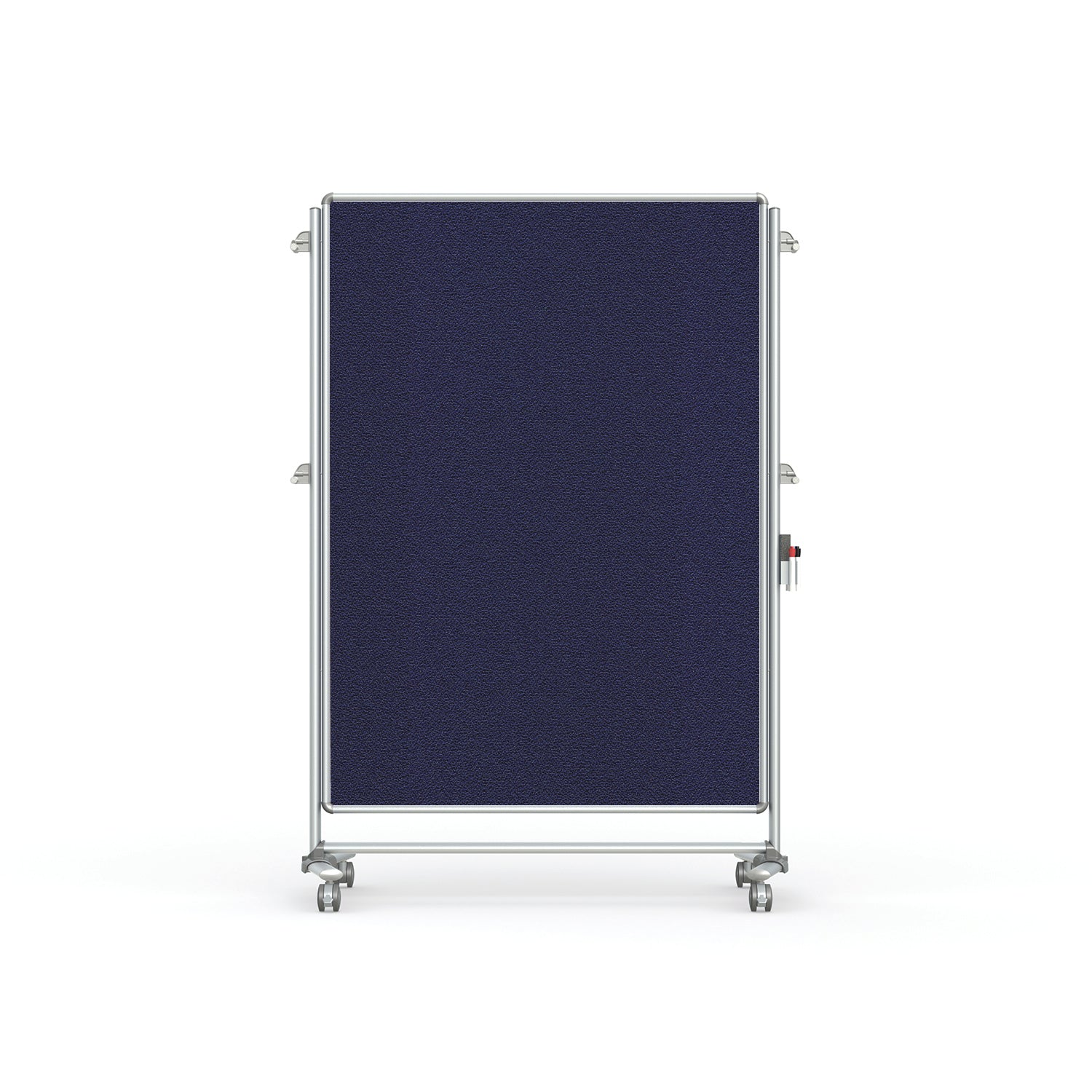 Ghent Nexus Partition, Mobile 2-Sided Fabric Bulletin Board, 65"H x 46"W, Blue_1