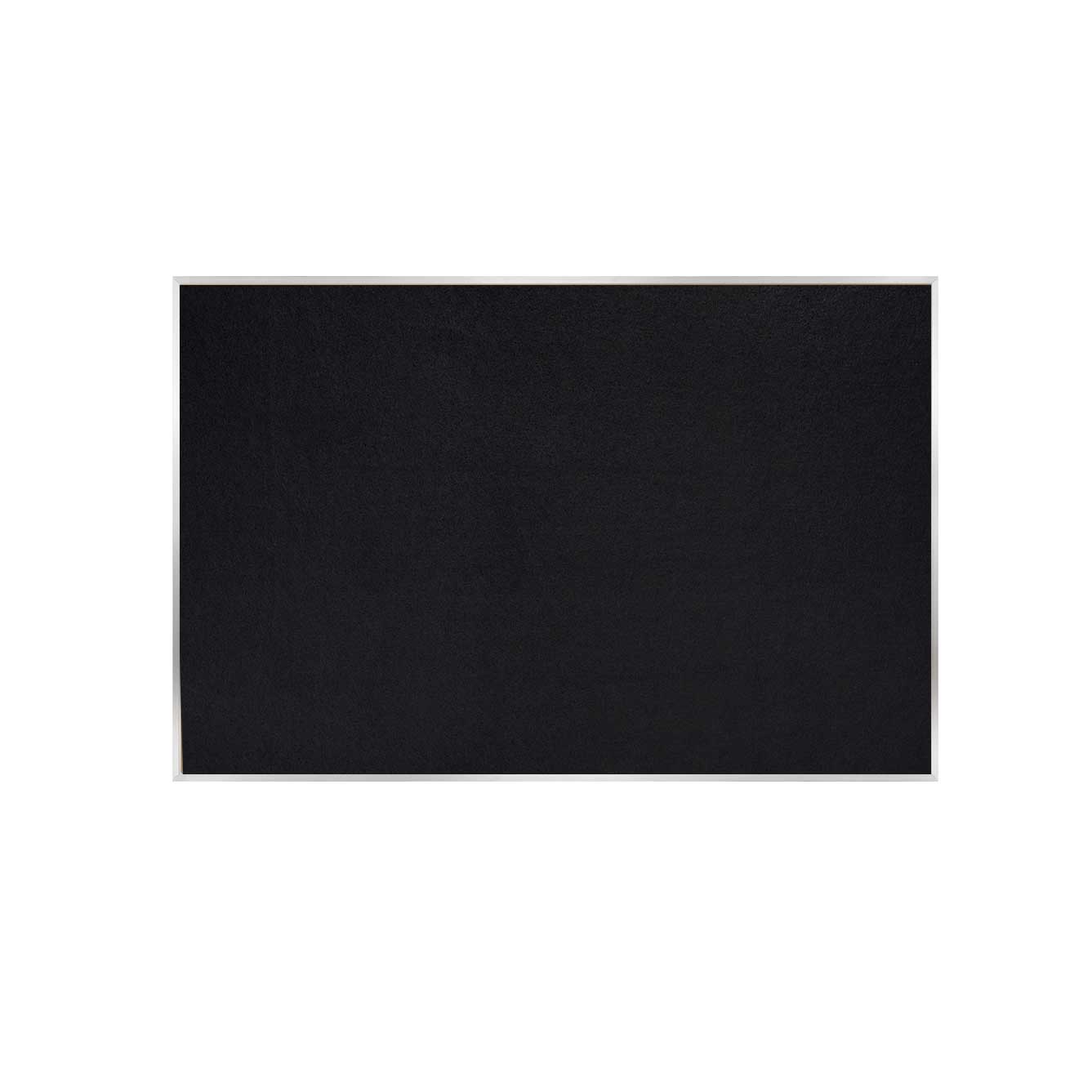 Ghent Recycled Bulletin Board w/ Aluminum Frame, 3'H x 5'W, Black_0