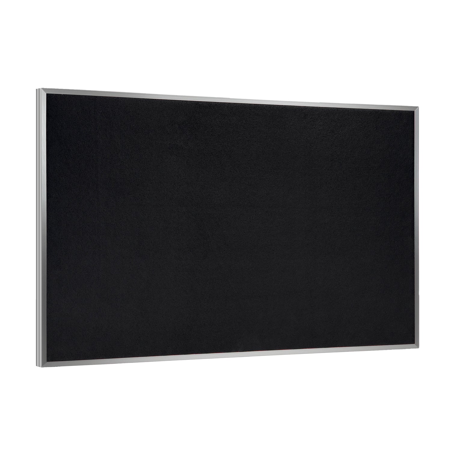 Ghent Recycled Bulletin Board w/ Aluminum Frame, 2'H x 3'W, Black_1