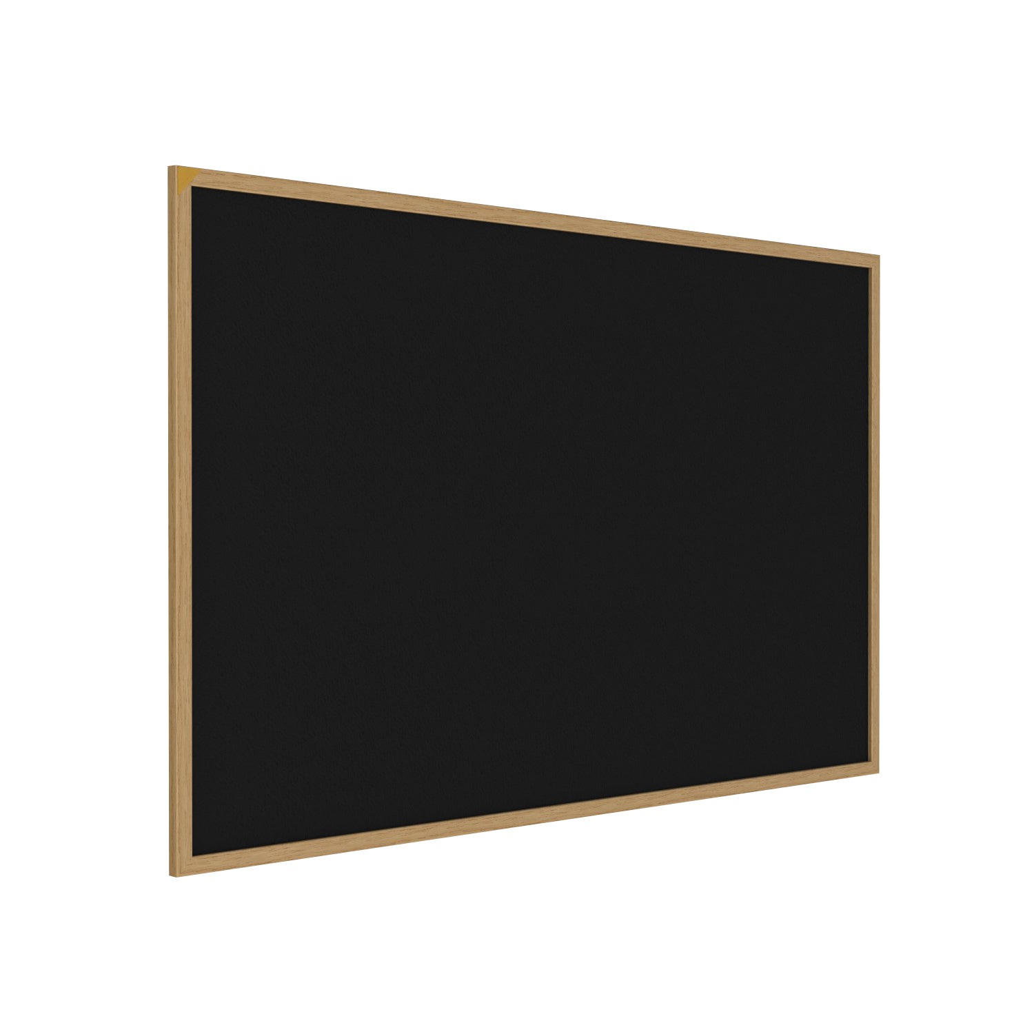 Ghent Recycled Bulletin Board w/ Oak Finish Frame, 2'H x 3'W, Black_1