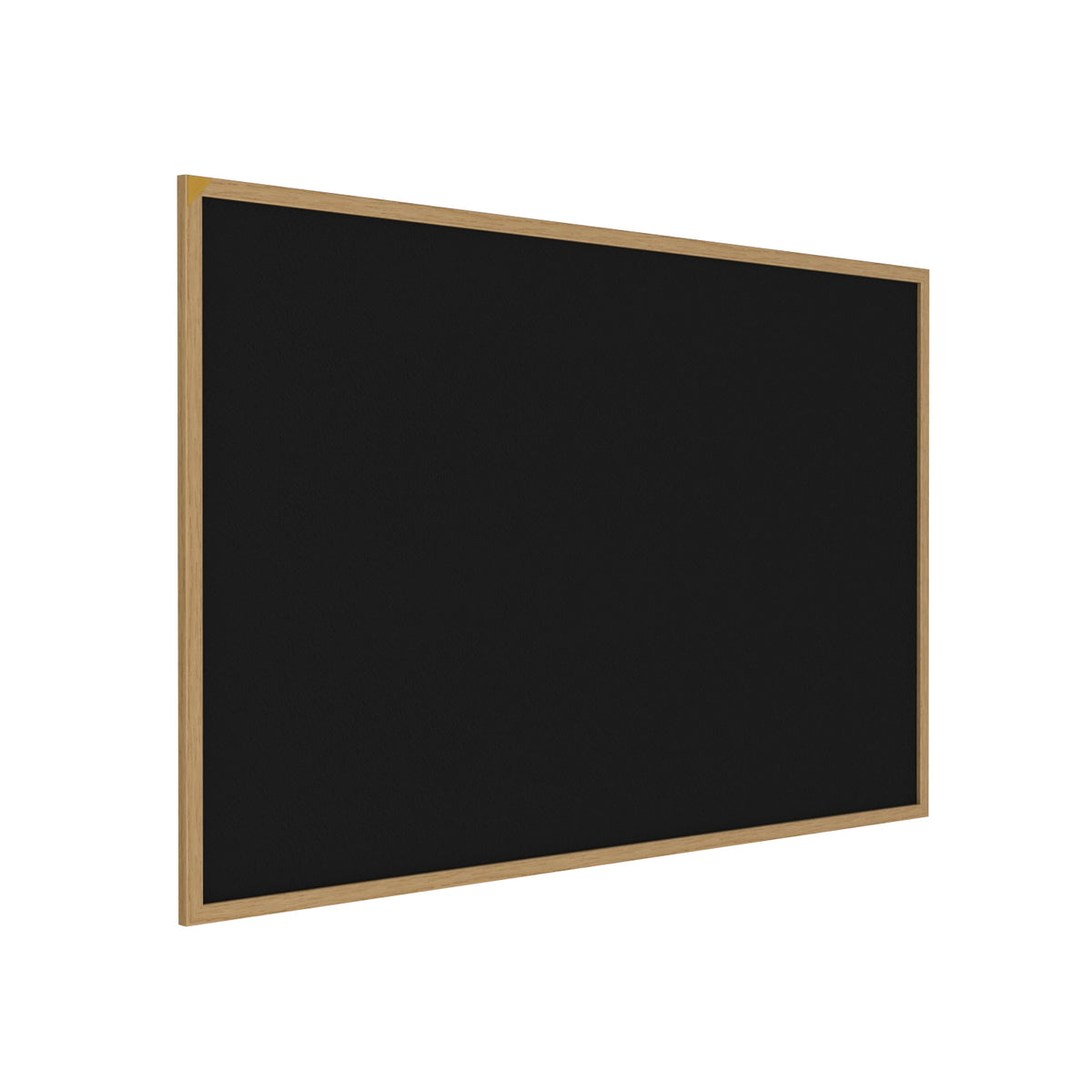 Ghent Recycled Bulletin Board w/ Oak Finish Frame, 4'H x 5'W, Black_1