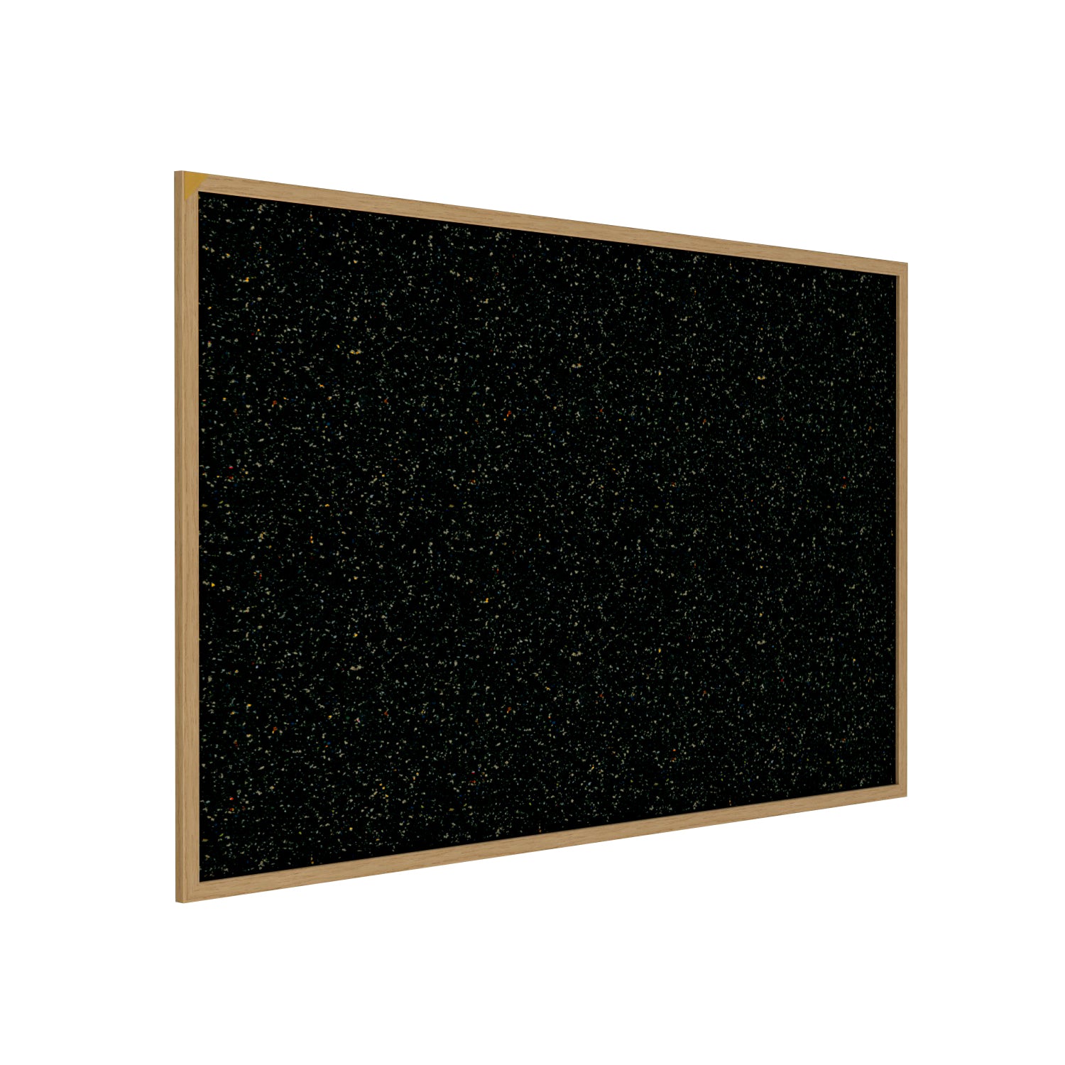 Ghent Recycled Bulletin Board w/ Oak Finish Frame, 2'H x 3'W, Confetti_1