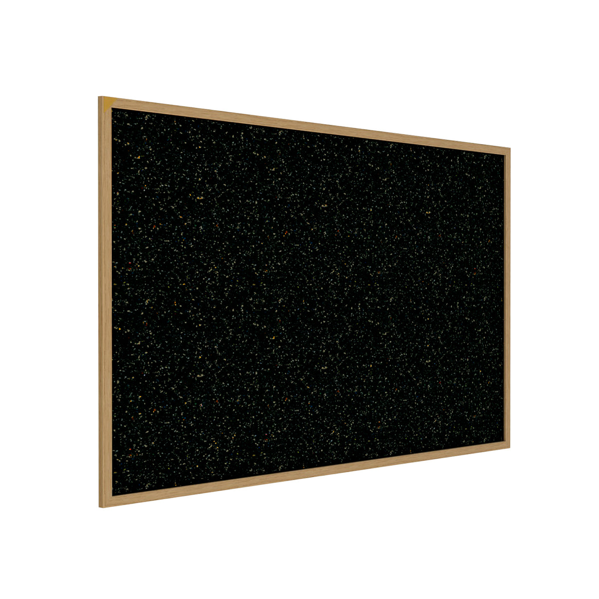 Ghent Recycled Bulletin Board w/ Oak Finish Frame, 4'H x 5'W, Confetti_1