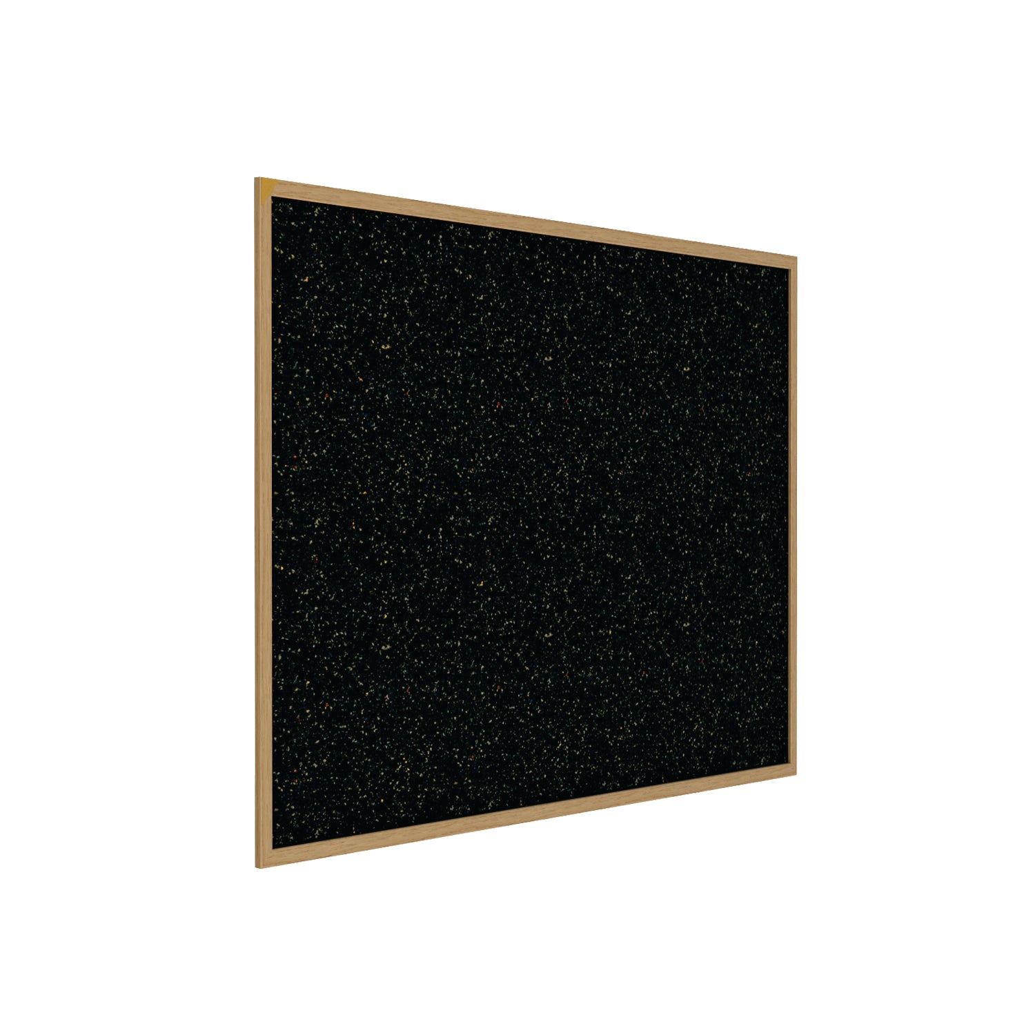 Ghent Recycled Bulletin Board w/ Oak Finish Frame, 4'H x 4'W, Confetti_1