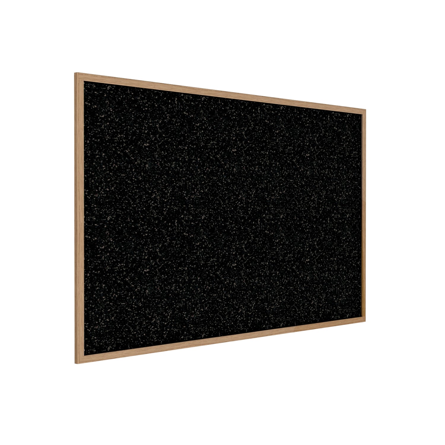 Ghent Recycled Bulletin Board w/ Oak Finish Frame, 2'H x 3'W, Tan Speckled_1