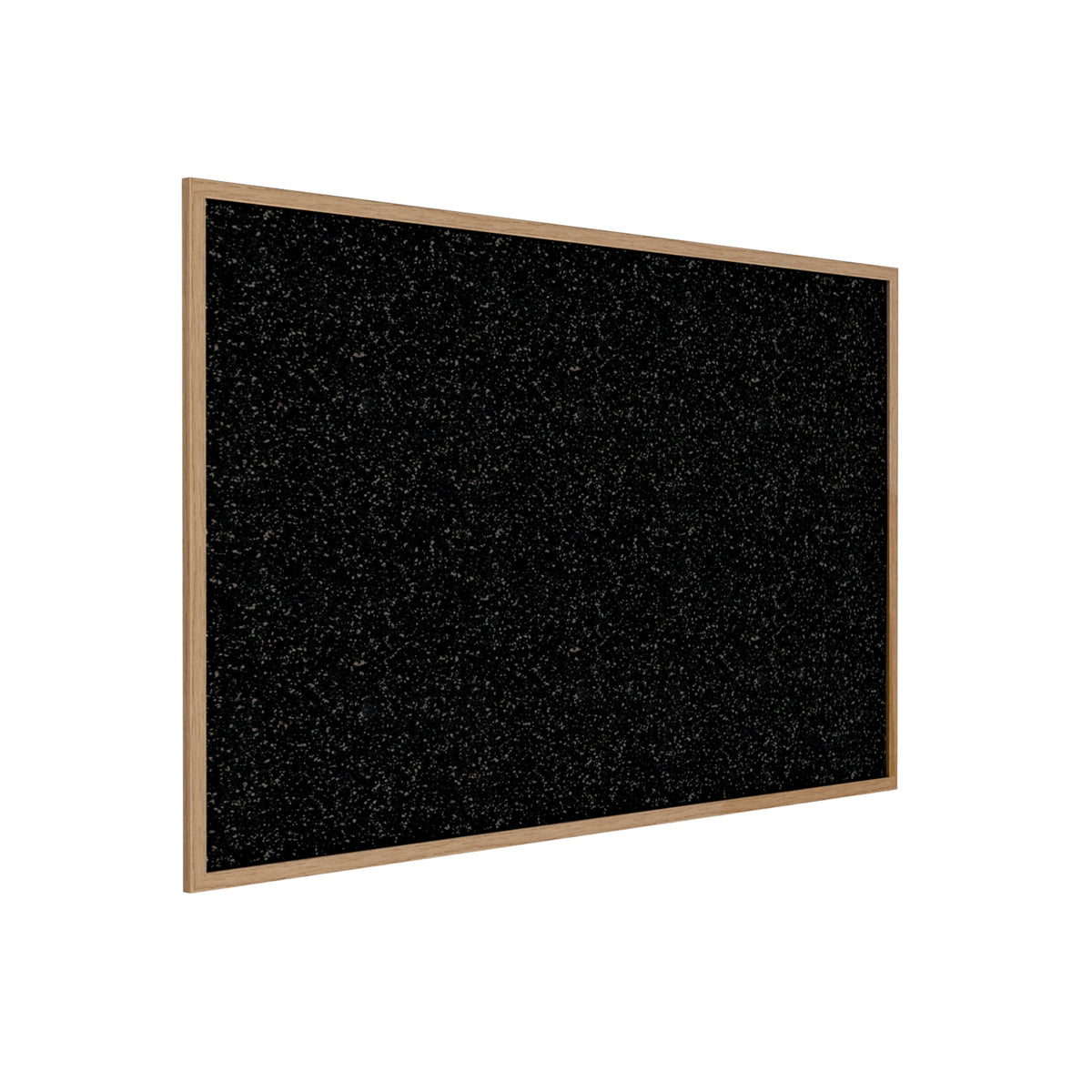 Ghent Recycled Bulletin Board w/ Oak Finish Frame, 4'H x 8'W, Tan Speckled_1