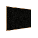 Ghent Recycled Bulletin Board w/ Oak Finish Frame, 4'H x 8'W, Tan Speckled_1