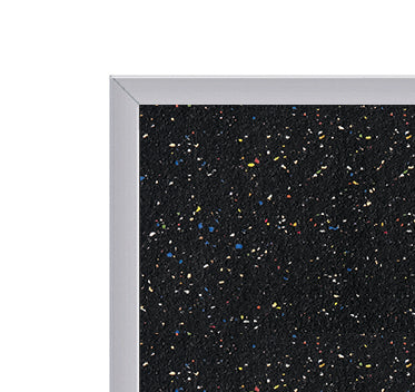 Ghent Recycled Bulletin Board w/ Aluminum Frame, 2'H x 3'W, Confetti_2