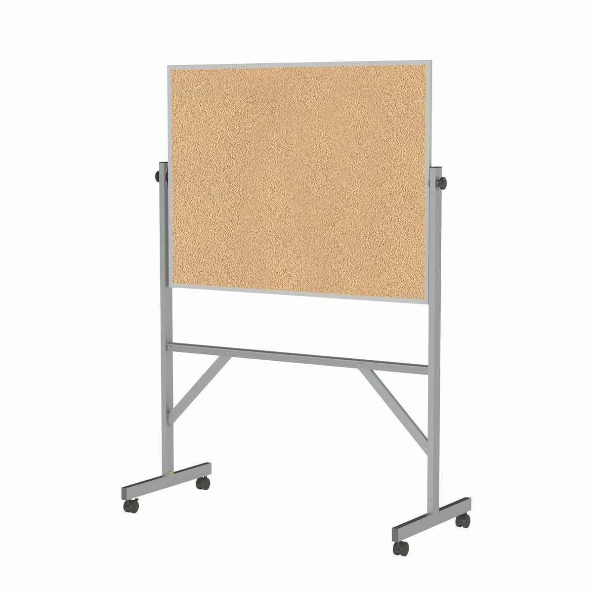 Ghent Reversible Cork Bulletin Board w/ Aluminum Frame, 3'H x 4'W_0