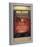 Ghent 1 Door Enclosed Cork Bulletin Board w/ Concealed Lighting, 3'H x 2'W_1