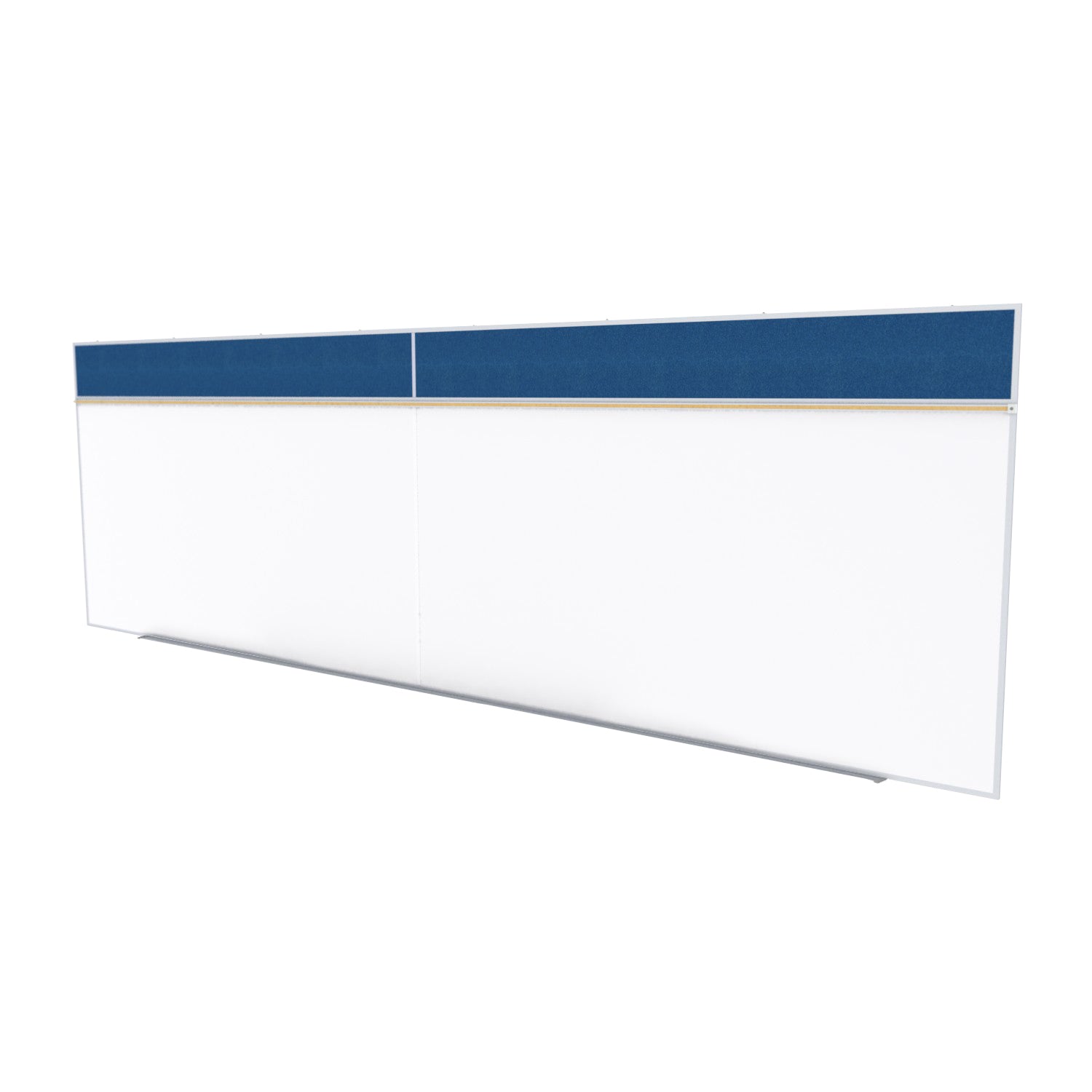 Ghent Porcelain Whiteboard / Vinyl Bulletin Combo Board, Magnetic, Style A, 5'H x 16'W, Navy_1