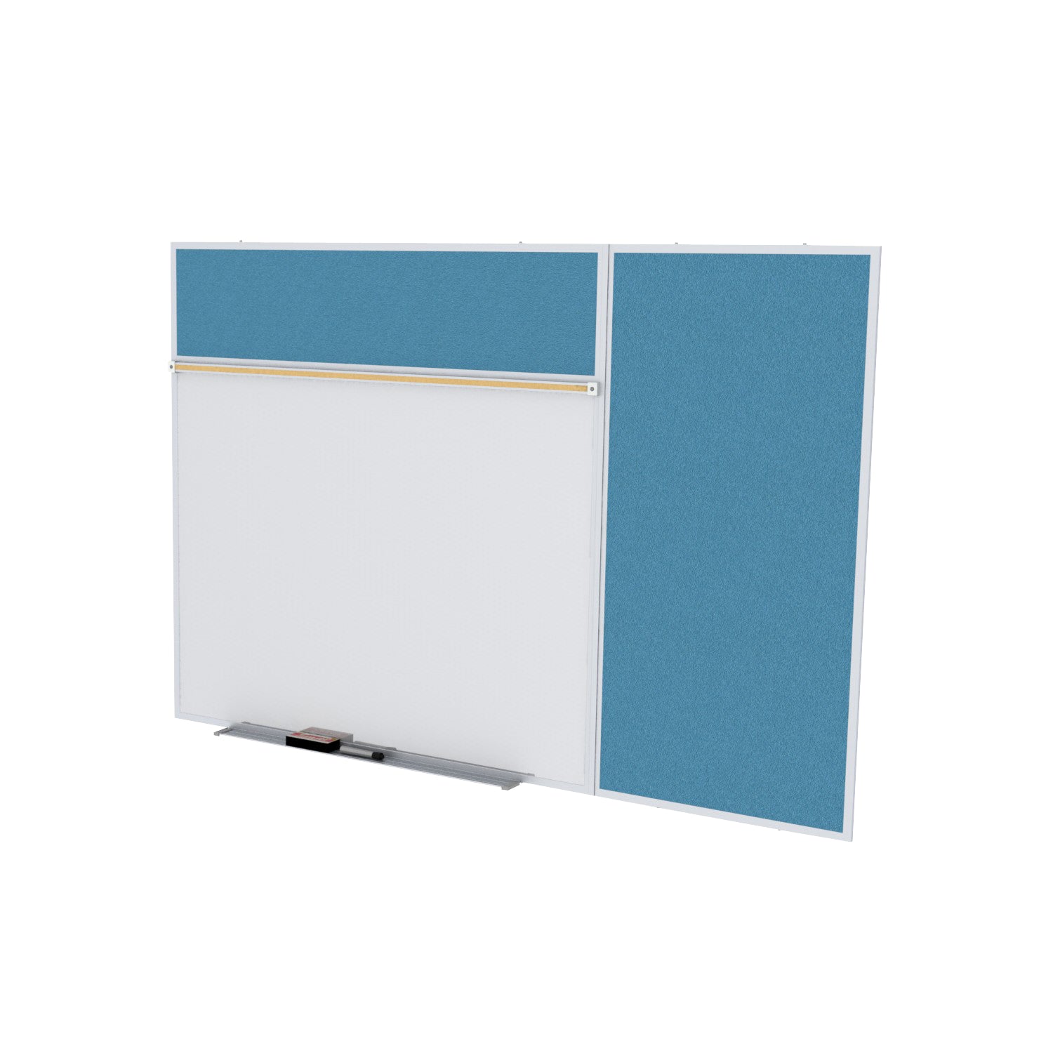 Ghent Porcelain Whiteboard / Vinyl Bulletin Combo Board, Magnetic, Style B, 5'H x 10'W, Ocean_1