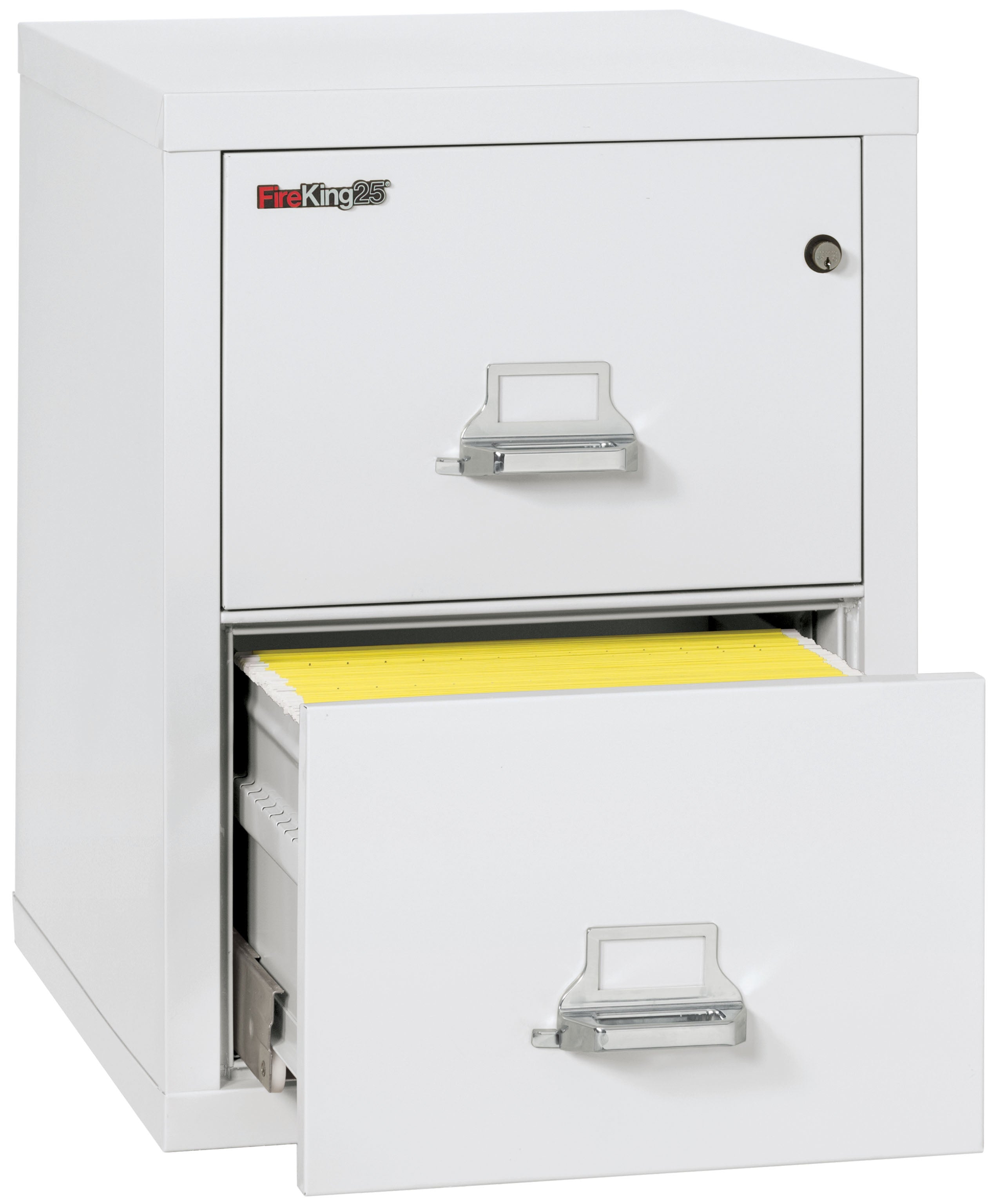 1 Hour Fire Resistant File Cabinet - 2 Drawer Letter 25" depth