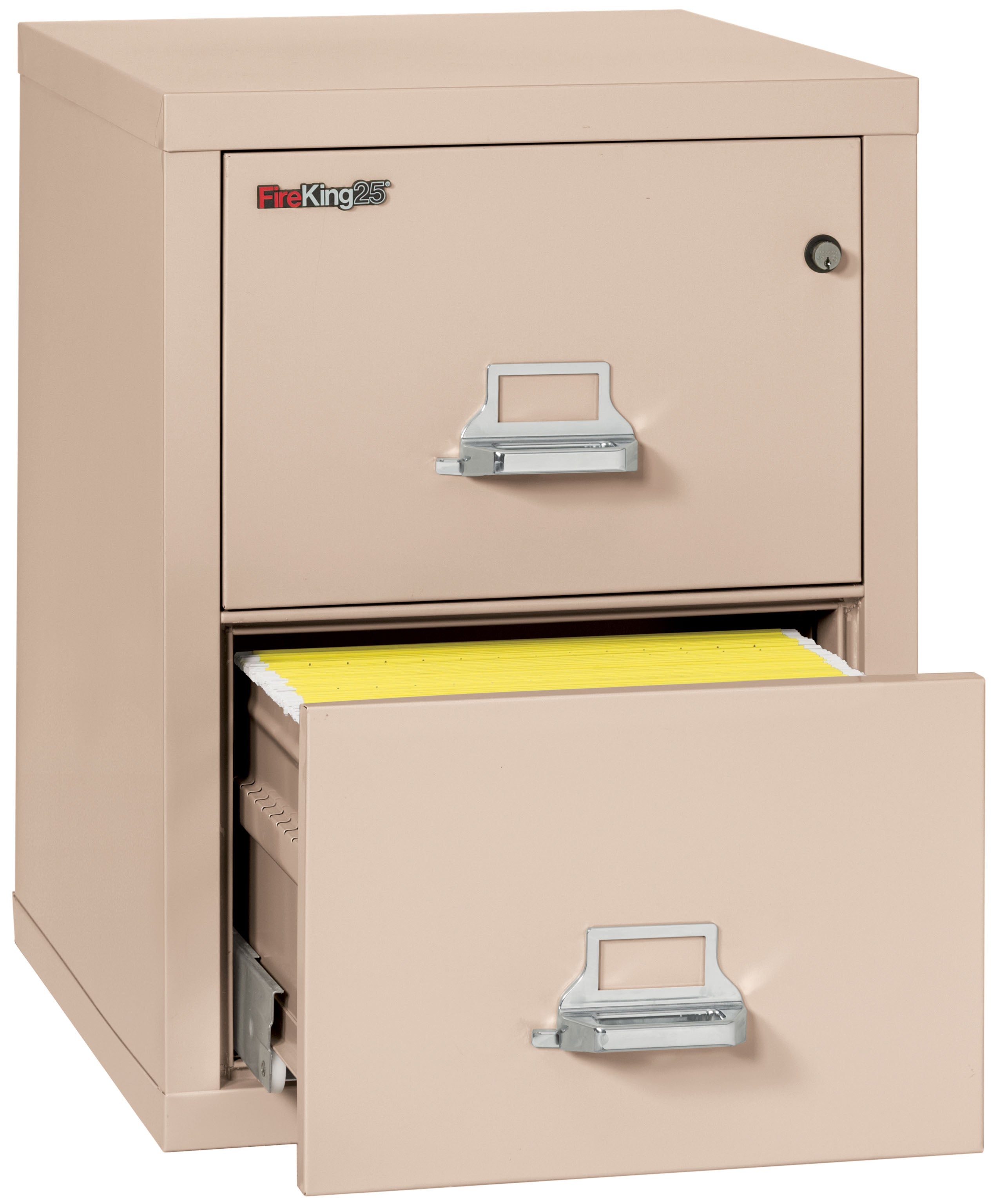 1 Hour Fire Resistant File Cabinet - 2 Drawer Letter 25" depth