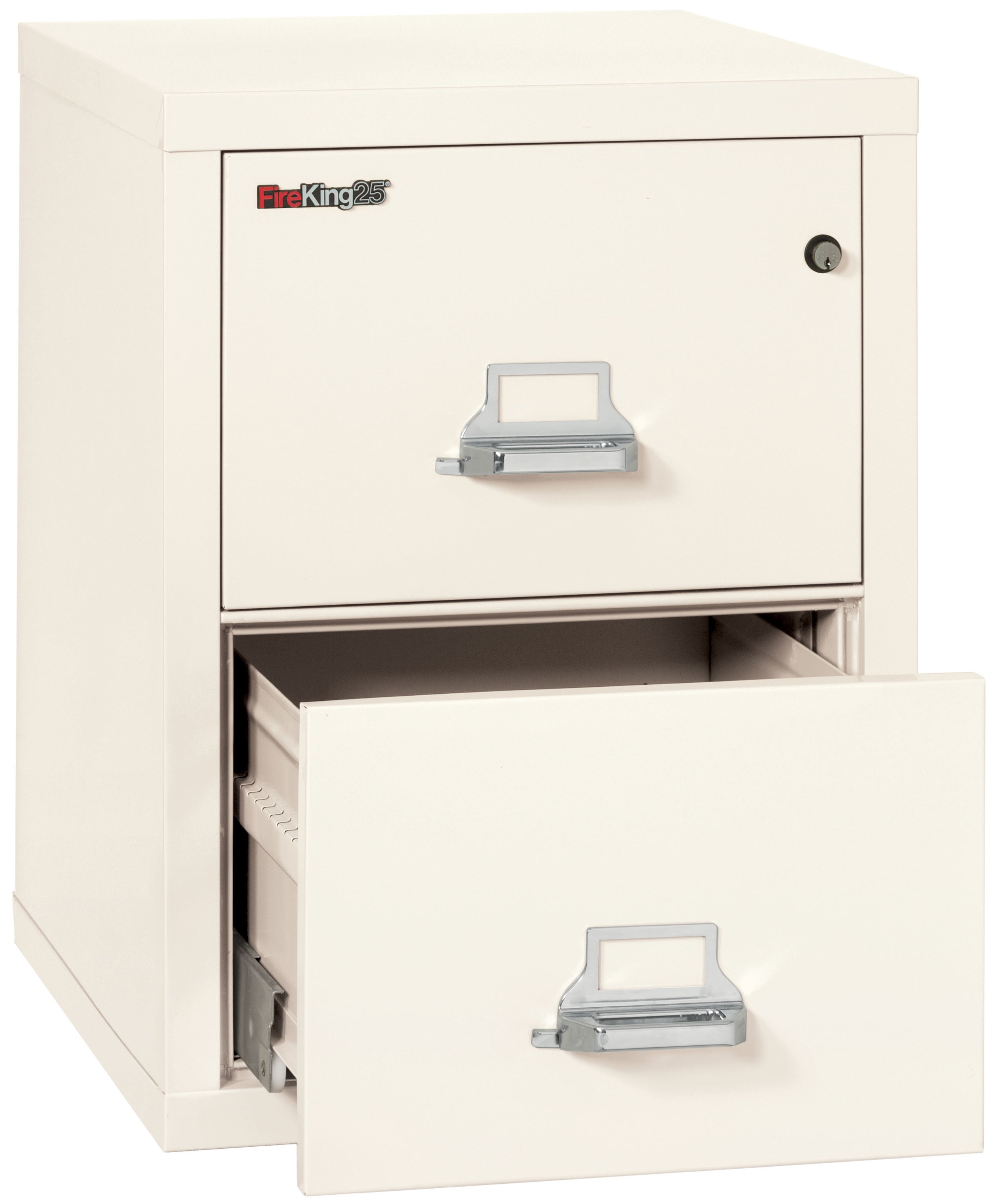 1 Hour Fire Resistant File Cabinet - 2 Drawer Letter 25" depth