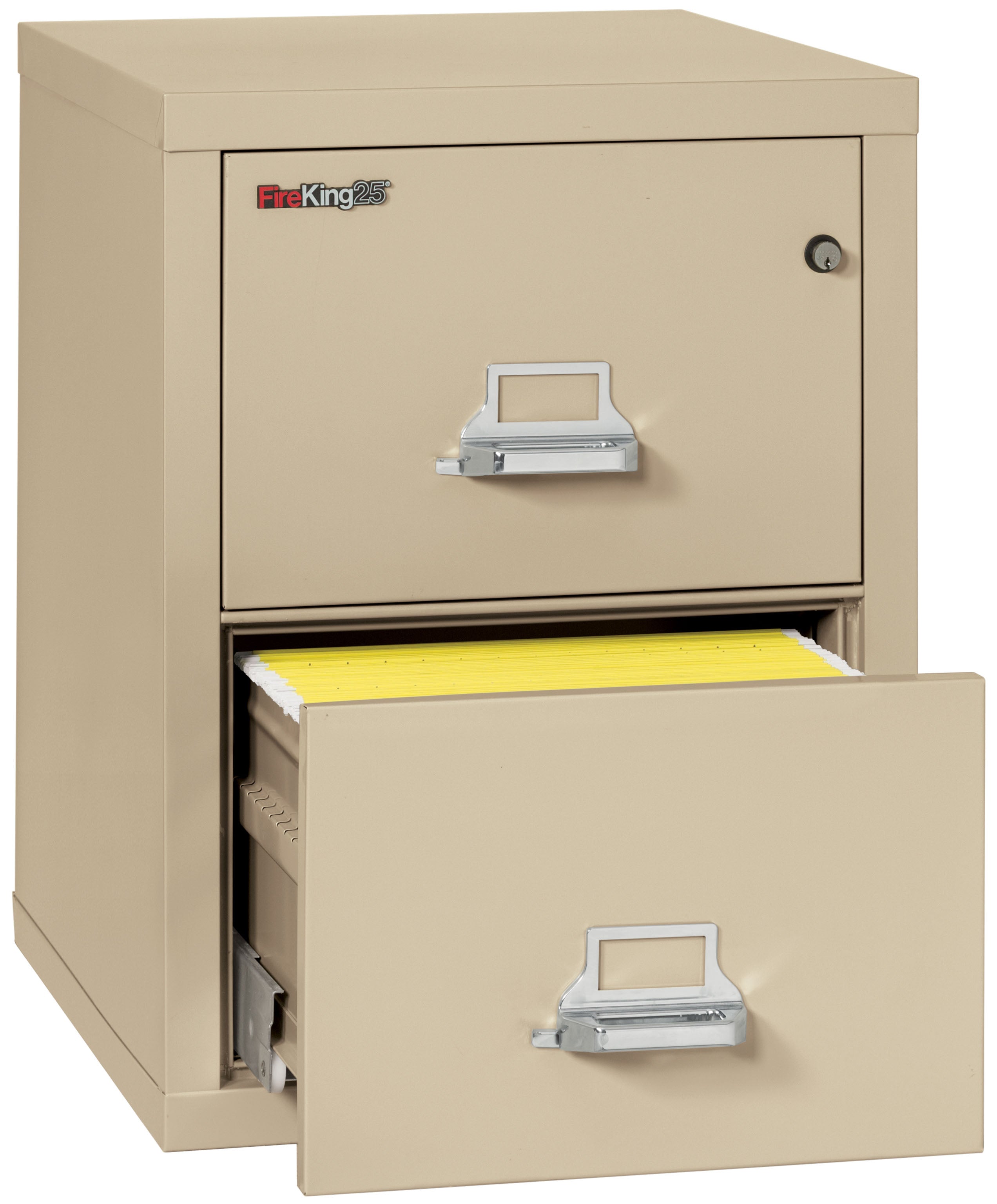 1 Hour Fire Resistant File Cabinet - 2 Drawer Letter 25" depth