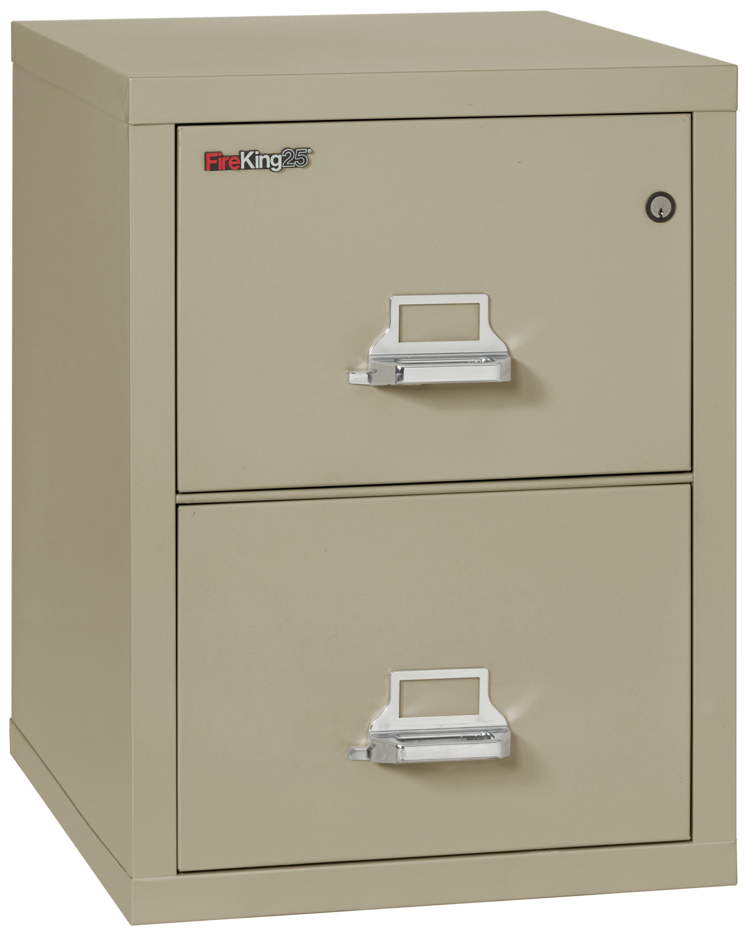 1 Hour Fire Resistant File Cabinet - 2 Drawer Letter 25" depth