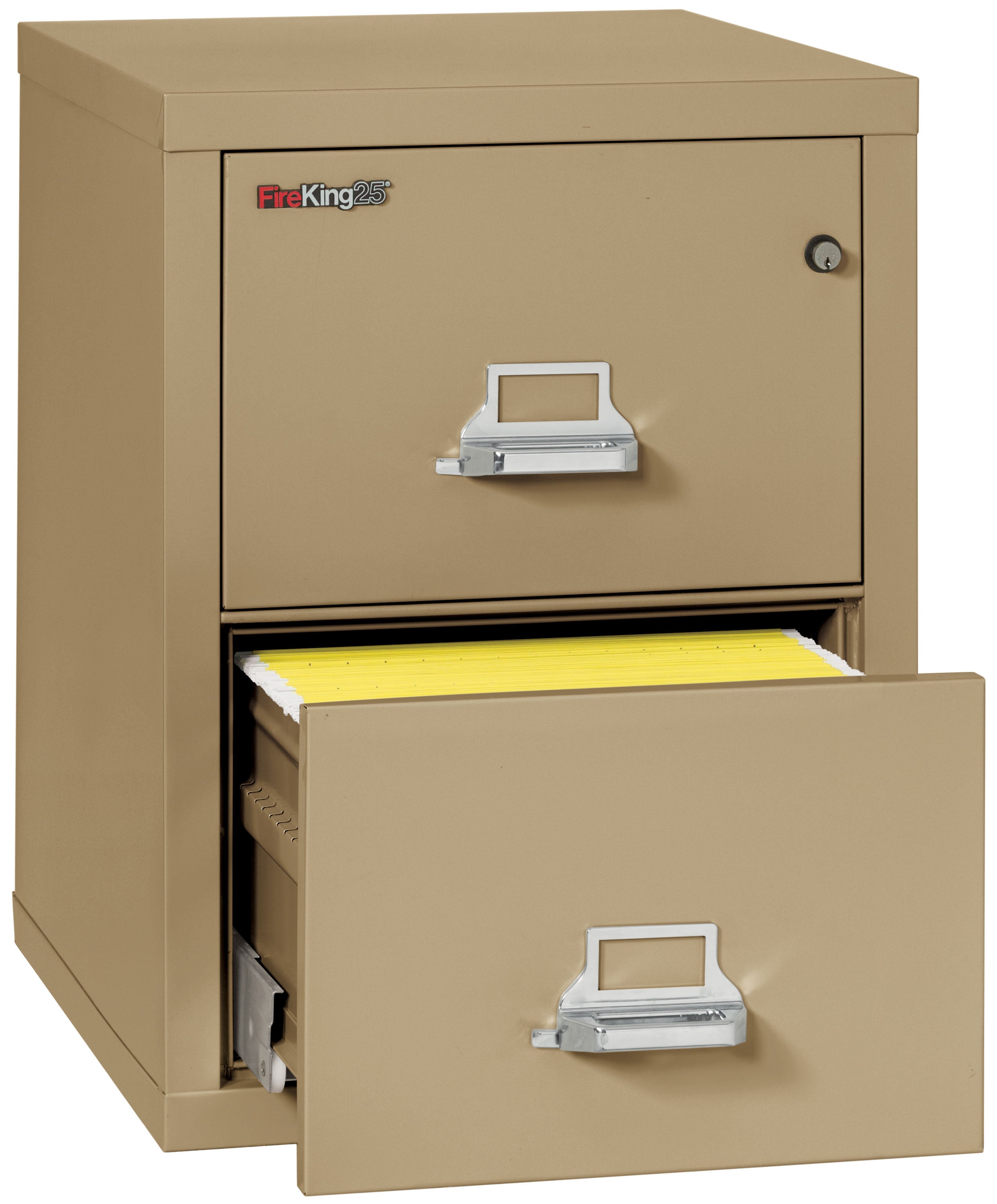 1 Hour Fire Resistant File Cabinet - 2 Drawer Letter 25" depth