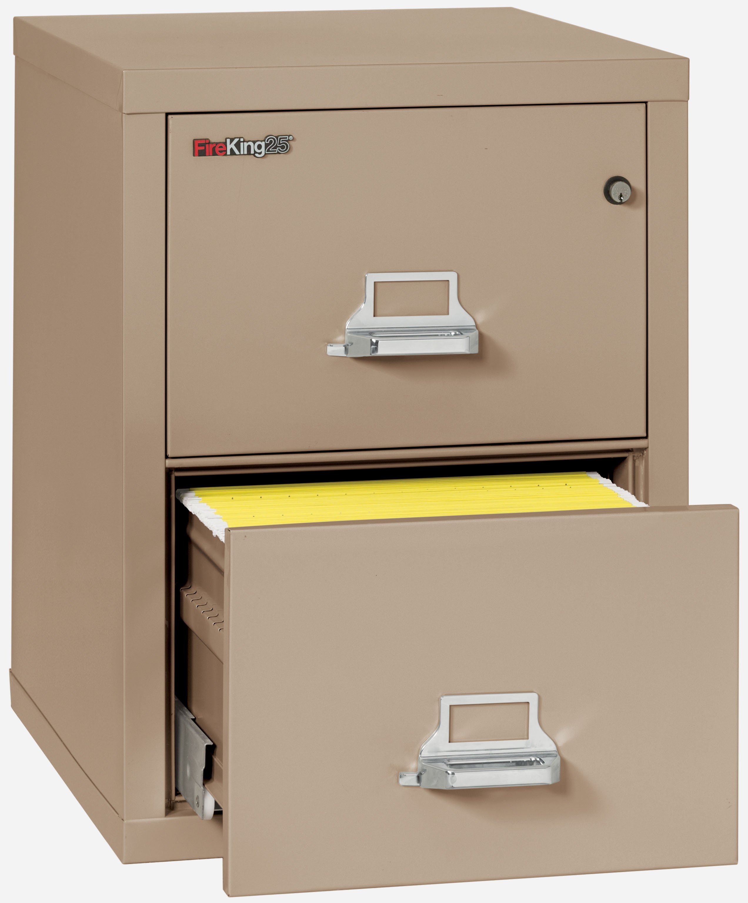 1 Hour Fire Resistant File Cabinet - 2 Drawer Letter 25" depth