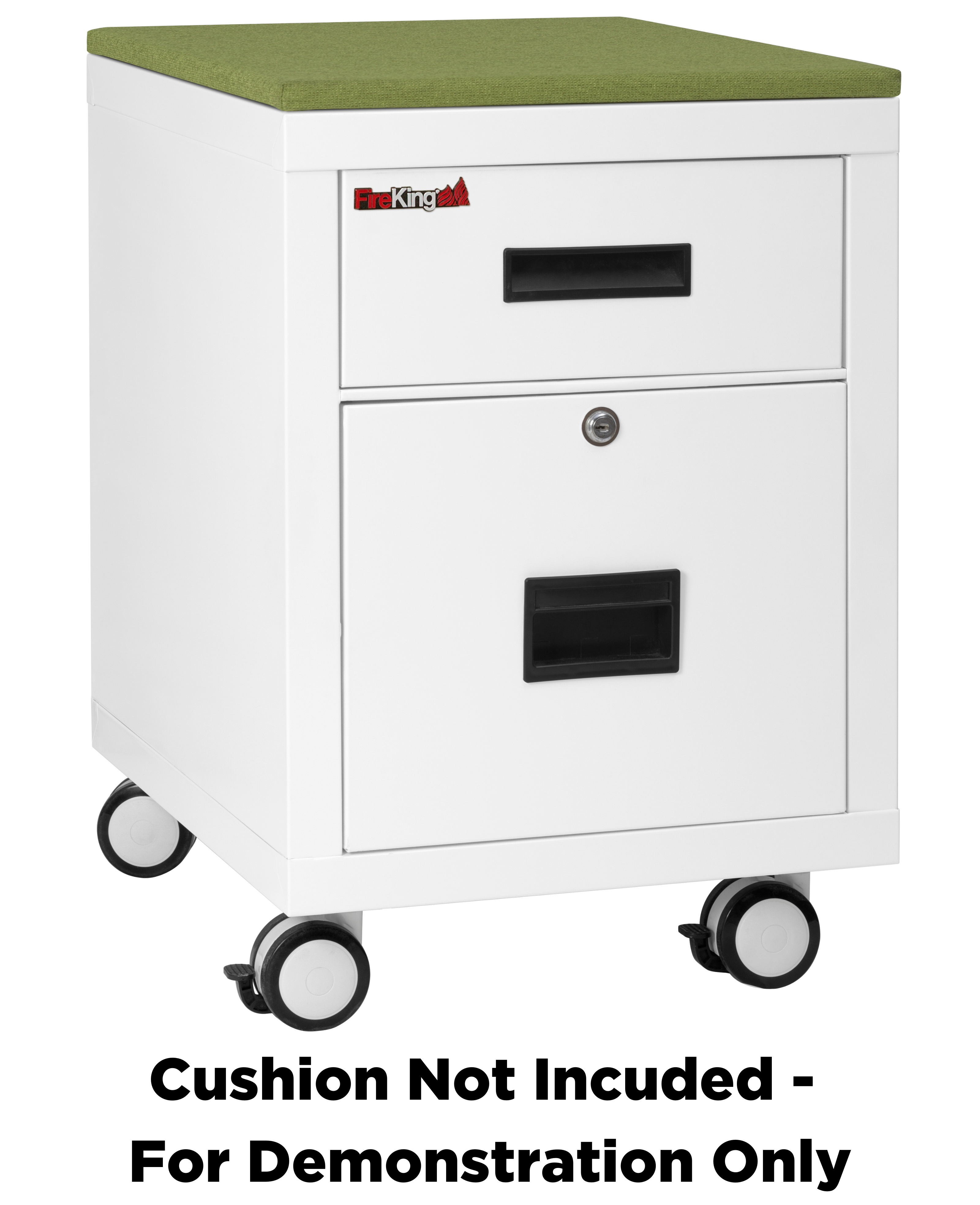 Mobile Pedestal Fire-Rated Letter or Legal File Cabinet
