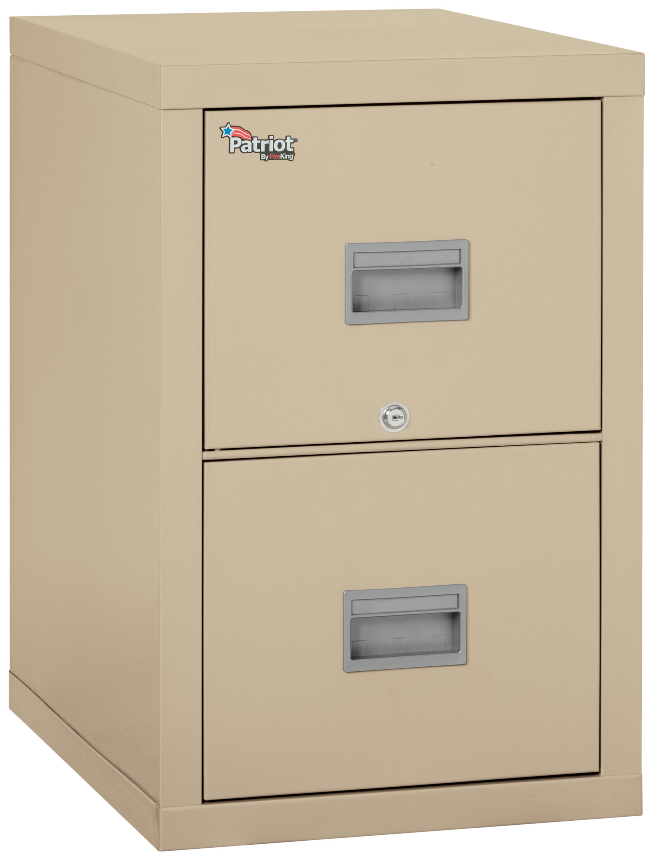 1 Hour Fire Resistant 25" depth File Cabinet with 2 Drawers filing Letter or Legal hanging folders