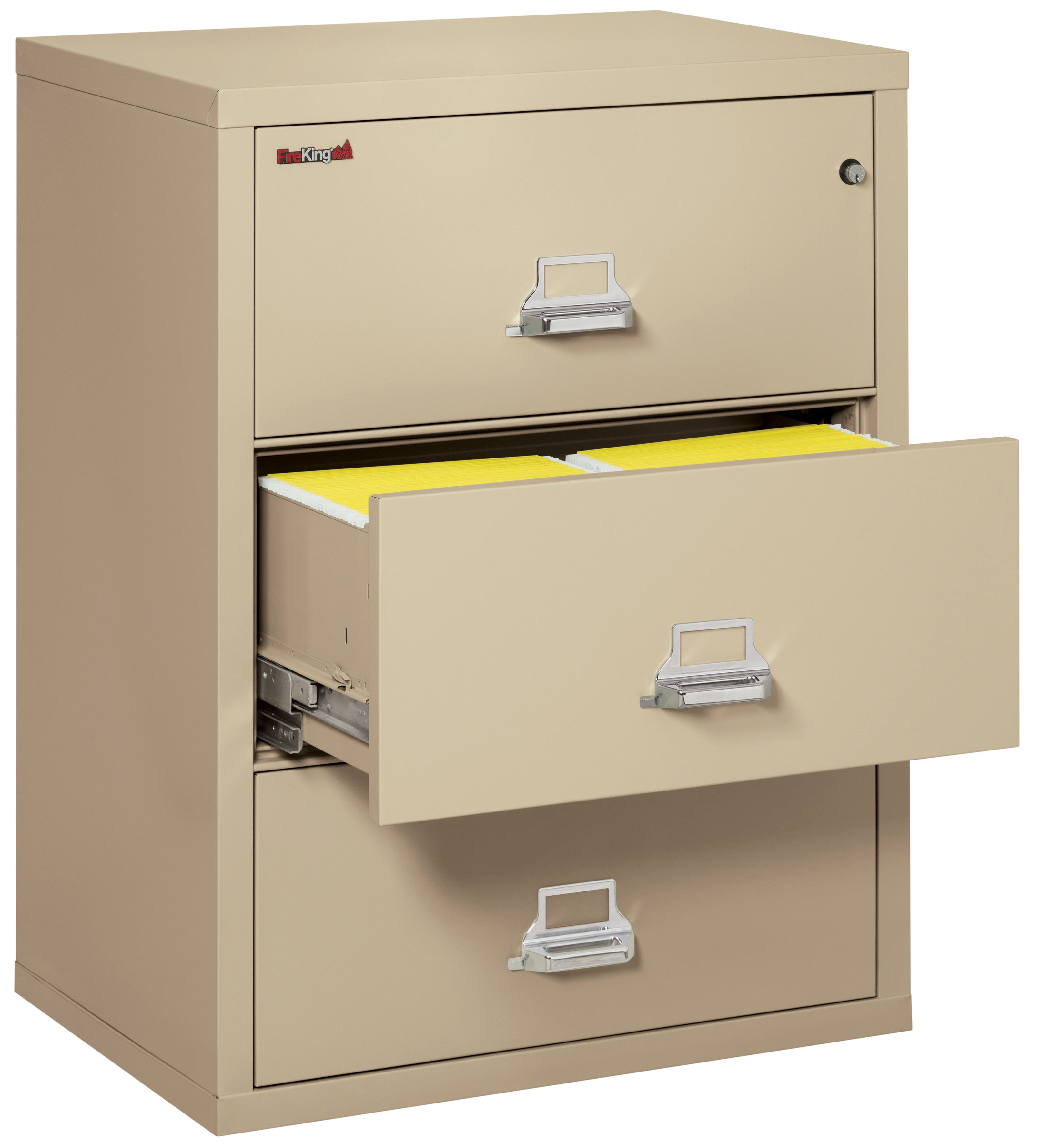 Fire Resistant File Cabinet - 3 Drawer Lateral 31" wide