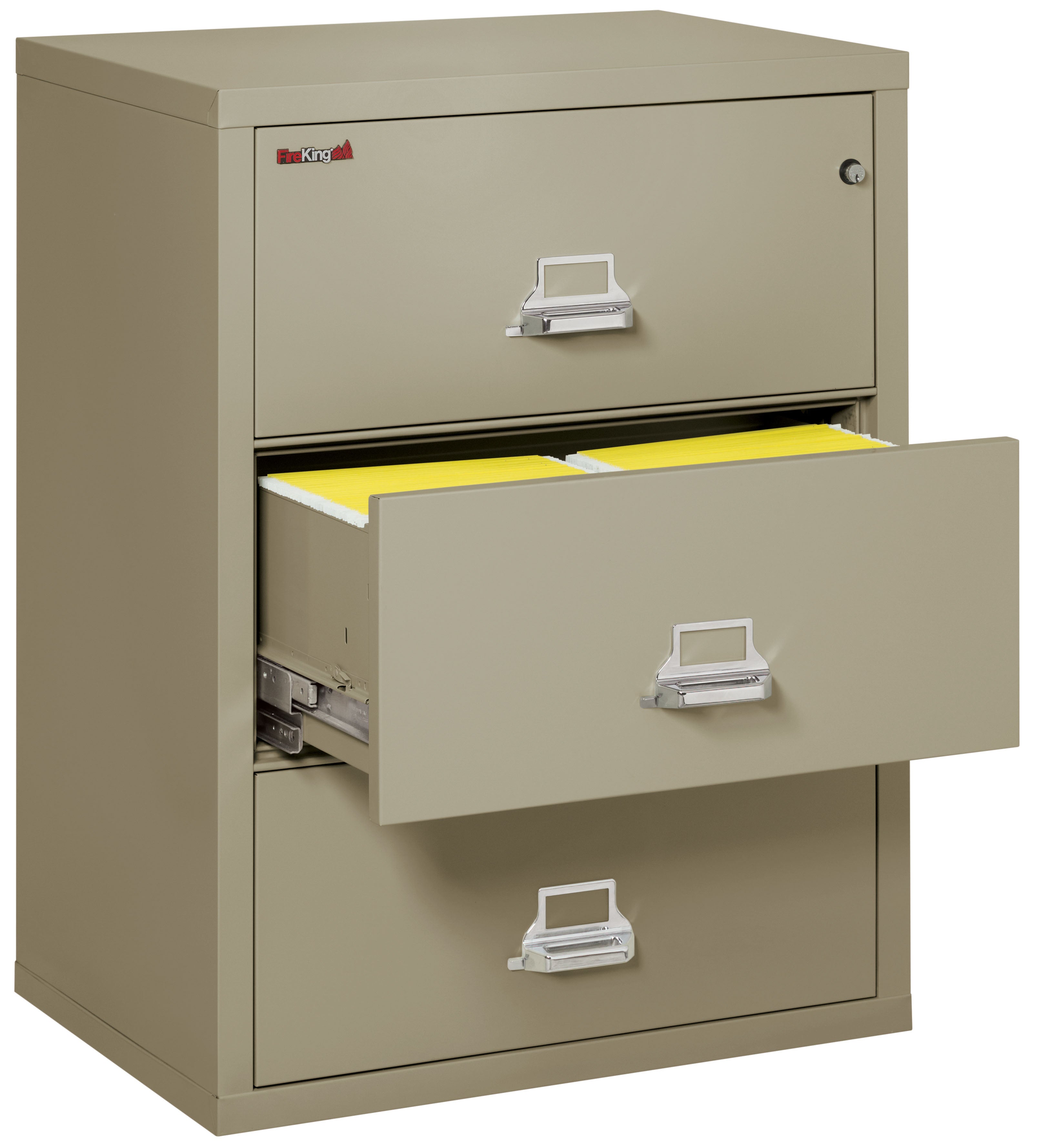 Fire Resistant File Cabinet - 3 Drawer Lateral 31" wide