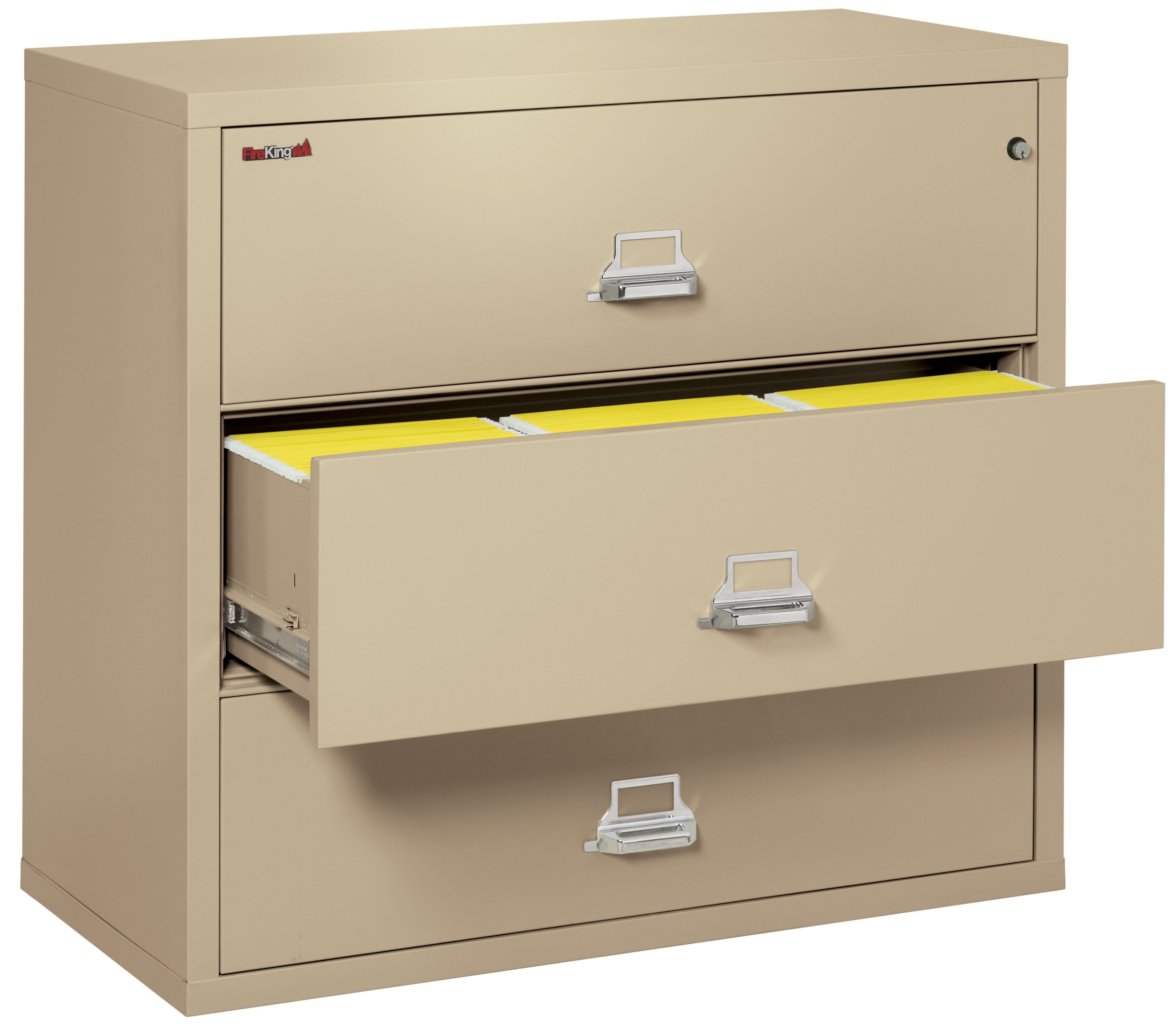 Fire Resistant File Cabinet - 3 Drawer Lateral 44" wide