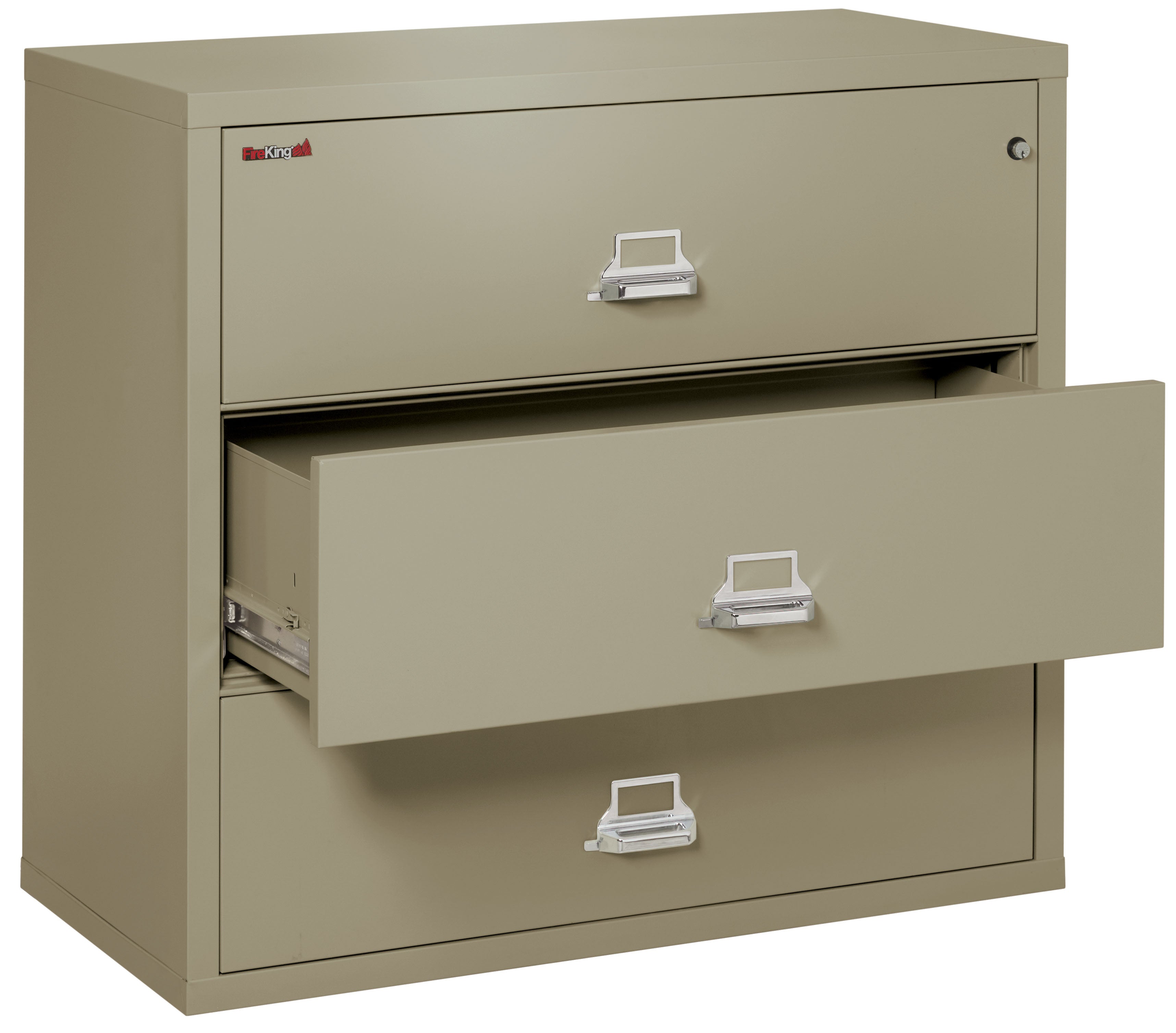 Fire Resistant File Cabinet - 3 Drawer Lateral 44" wide