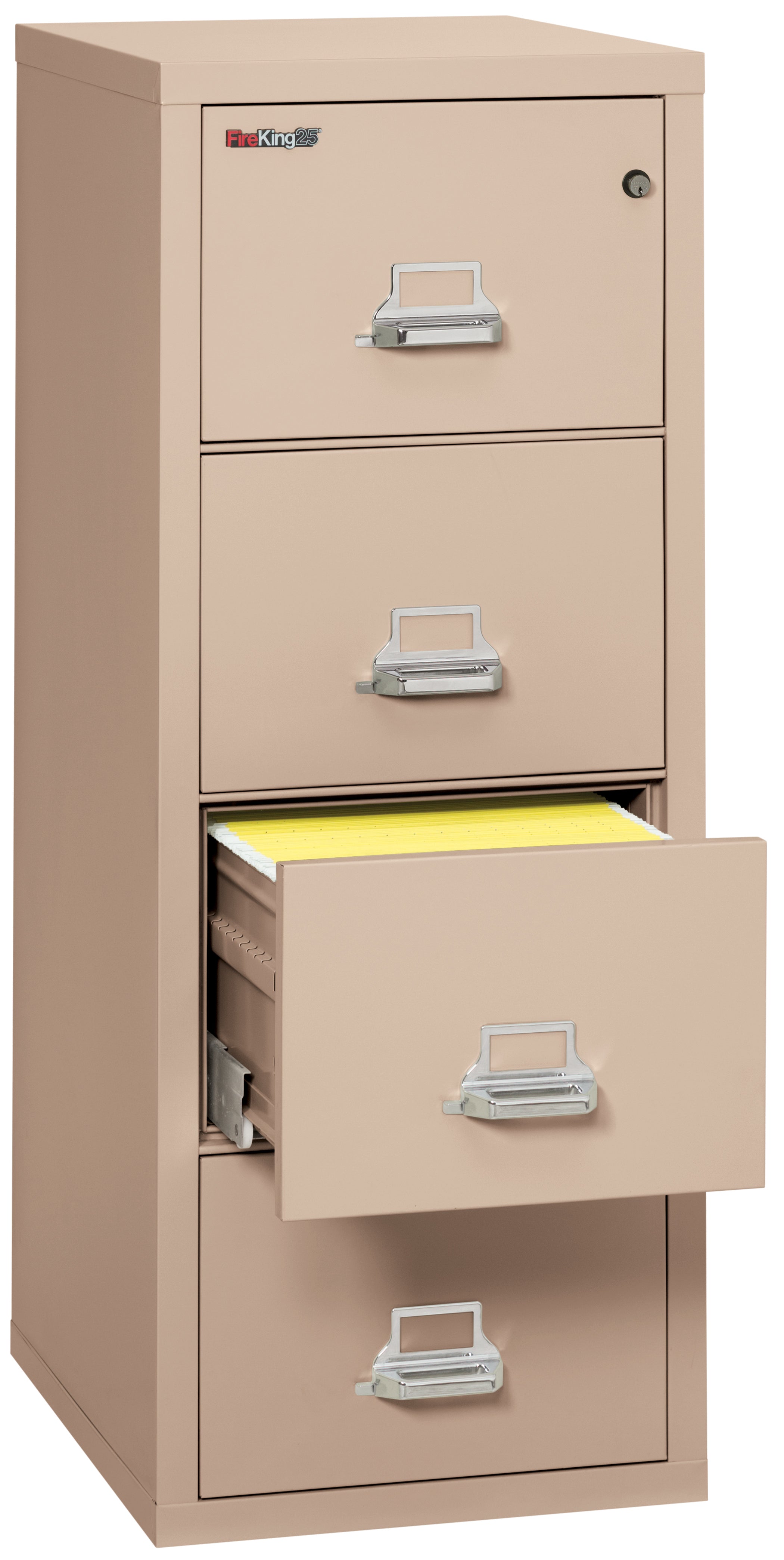 1 Hour Fire Resistant File Cabinet - 4 Drawer letter 25" depth