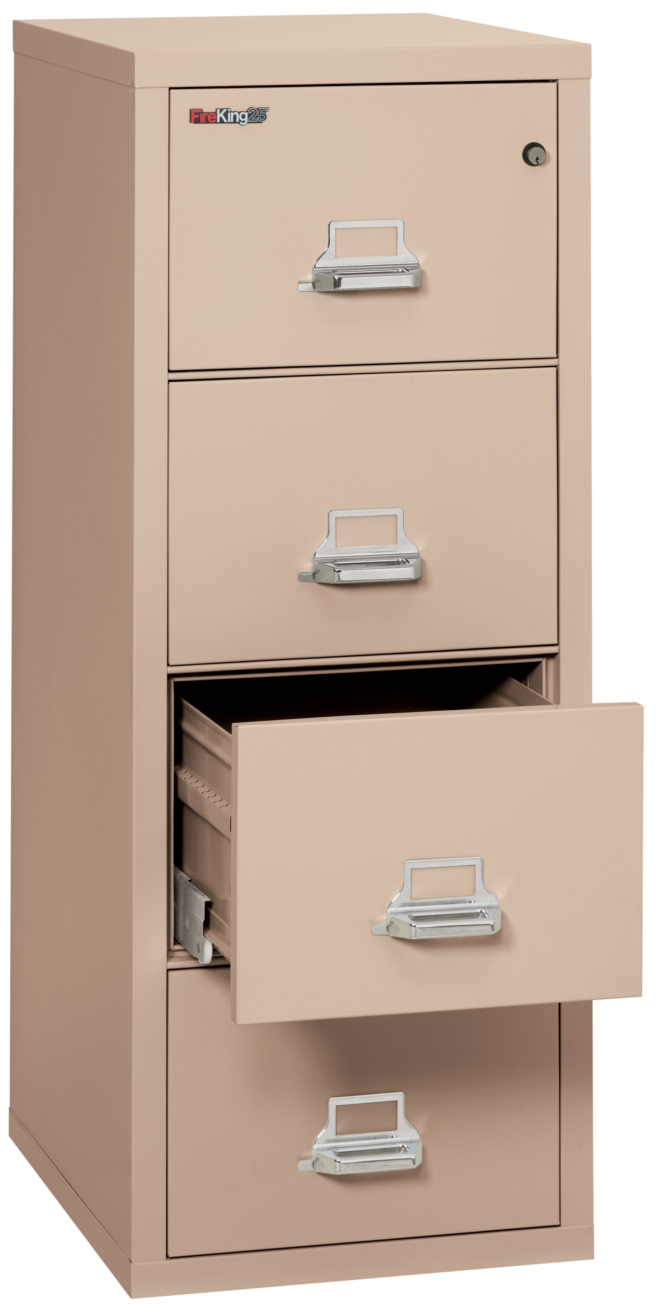 1 Hour Fire Resistant File Cabinet - 4 Drawer letter 25" depth