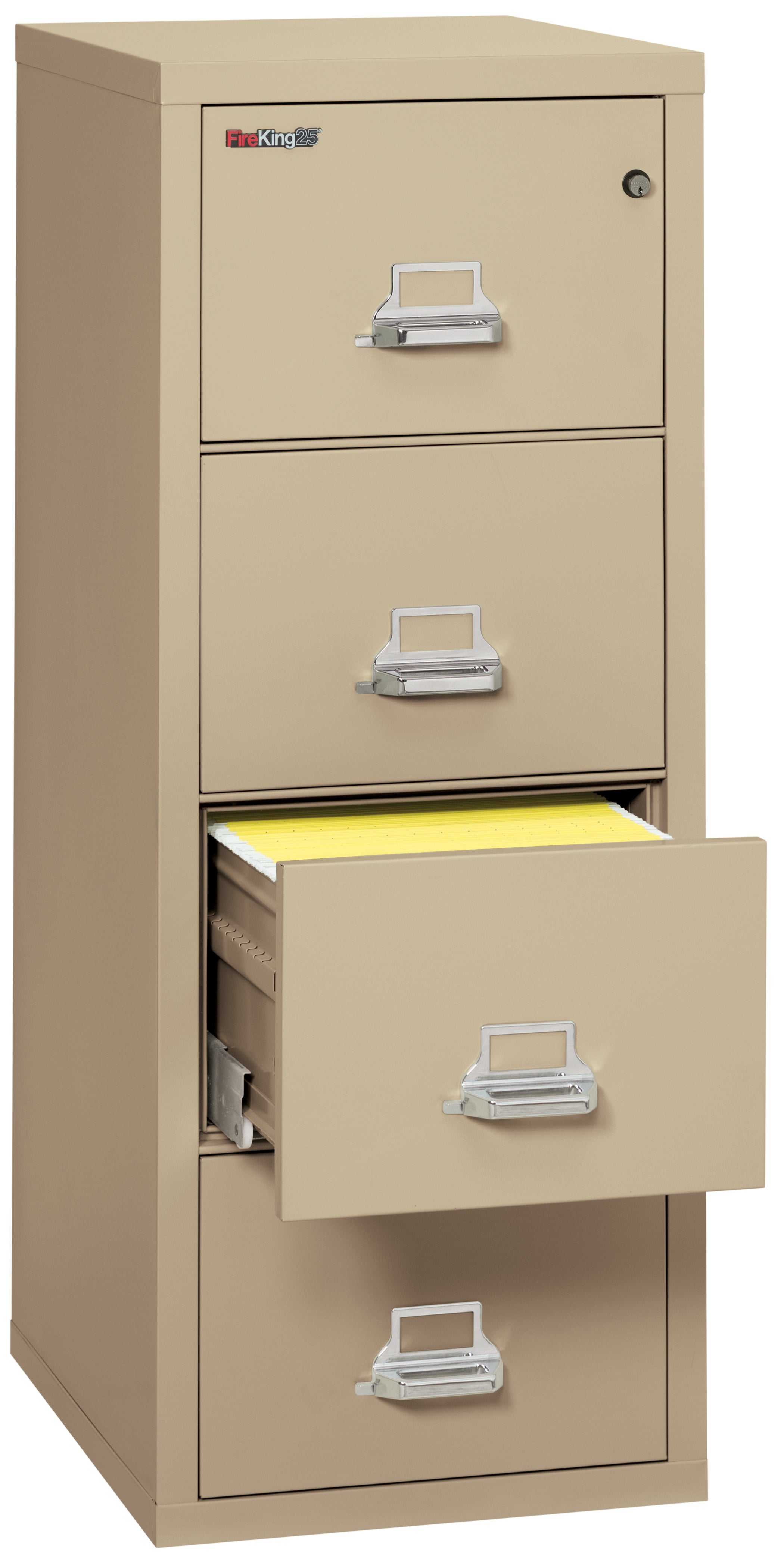 1 Hour Fire Resistant File Cabinet - 4 Drawer letter 25" depth