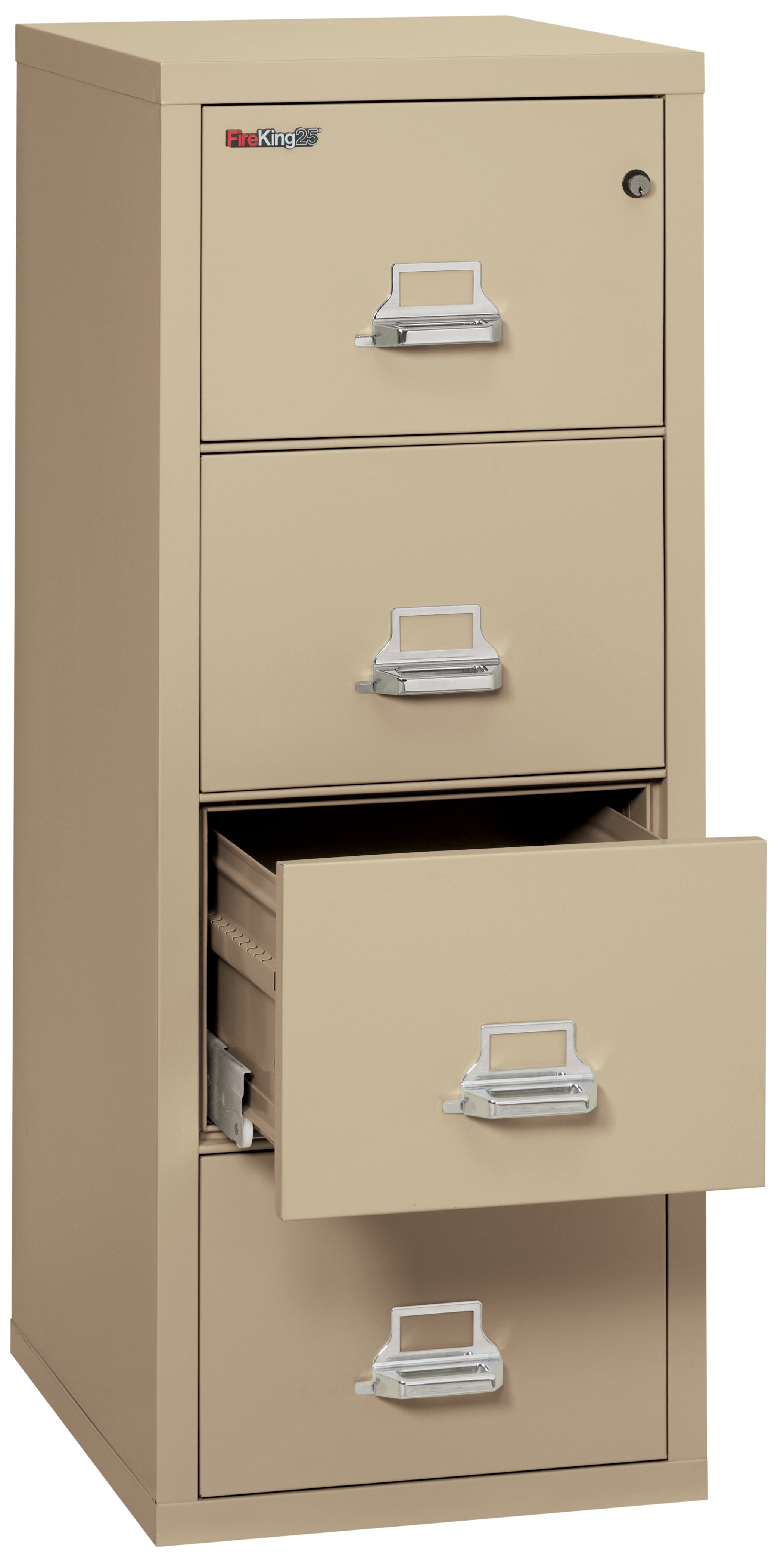 1 Hour Fire Resistant File Cabinet - 4 Drawer letter 25" depth